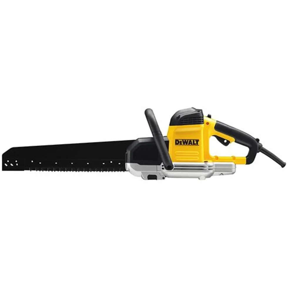 Dewalt Alligator DWE396 specjalna piła 295 mm (1600 W, do cięcia w betonie komórkowym (klasy wytrzymałości PPW 2, 4 i 6), gipsu i kamieni Yali, szybkie zatrzymanie, długość miecza 365 mm, długość