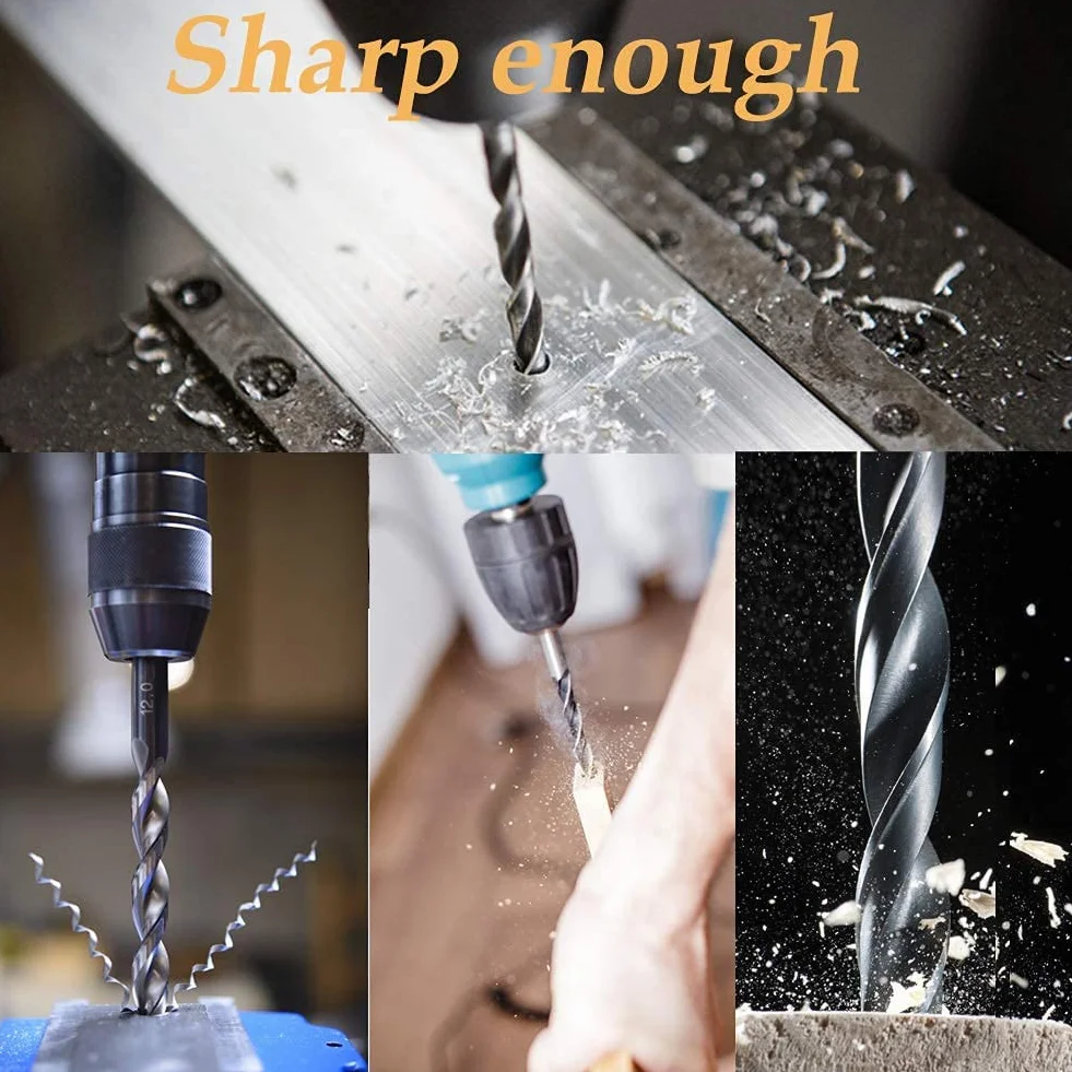 Anggrek 5 sztuk wiertarka łączone 2-5 mm długości wiertła HSS drewno drewno wiertło kręte 160mm długo Wiertła extra długa prosta cholewka wiertło kręte do metalu Elektronarzędzia