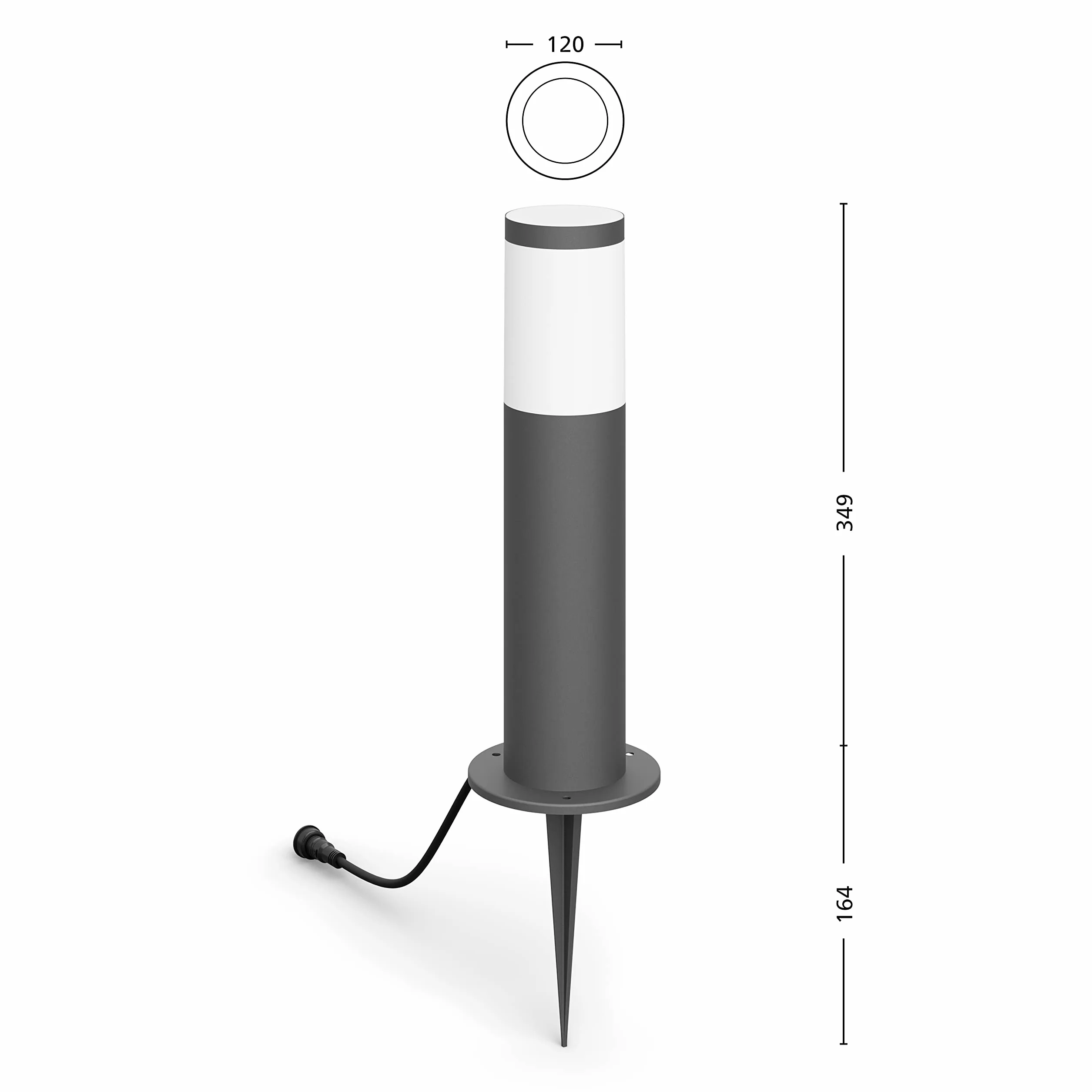 Philips LED GardenLink Zewnętrzna lampa stojąca Utrecht 6W 4000 K, ochrona IP44, stal szlachetna