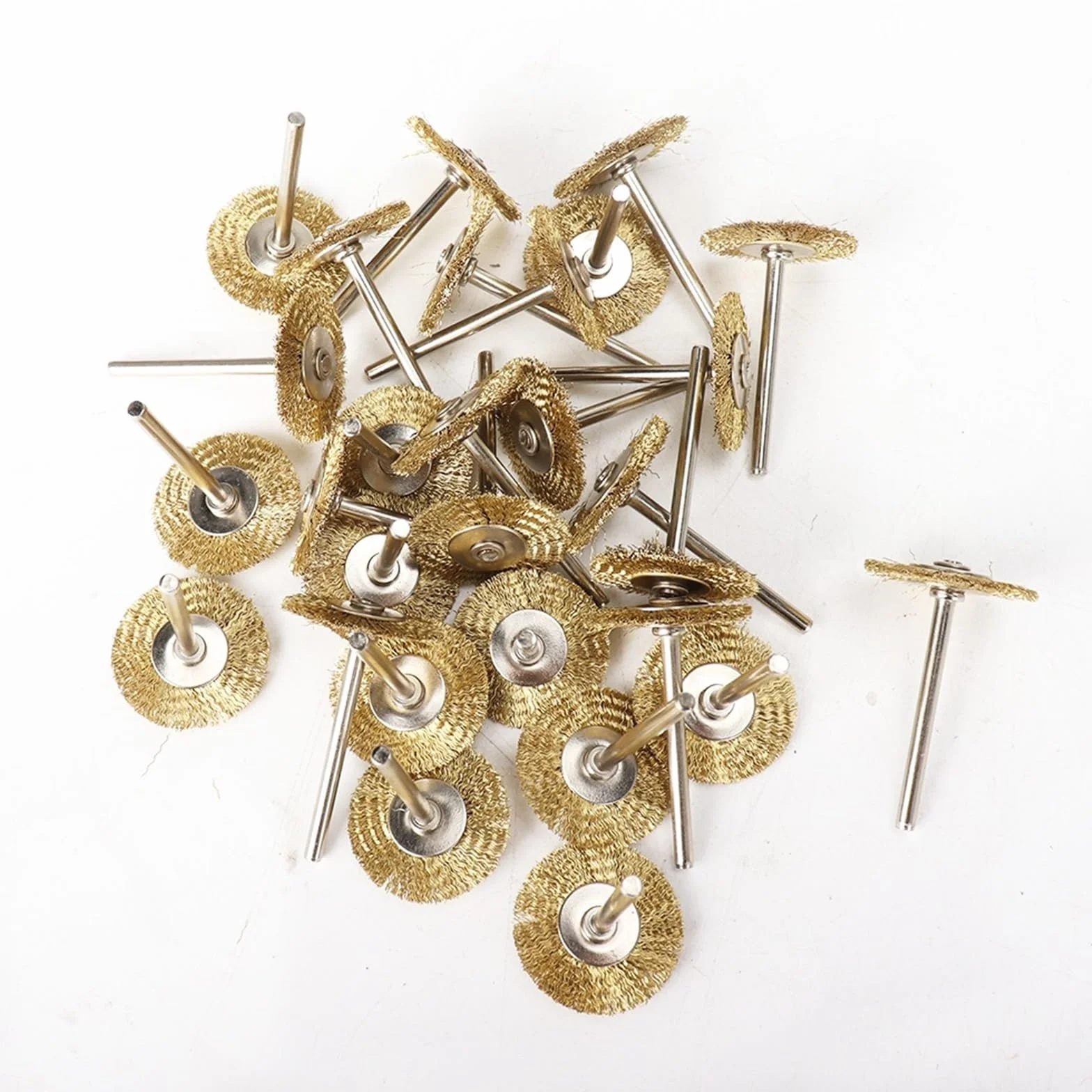 Nasadki szczotkowe do wiertarek, Szczotka garnkowa z drutu miedzianego Koło ścierne 10 szt. Trzpień 3 mm 22/25/38(38x3mm-10pcs)