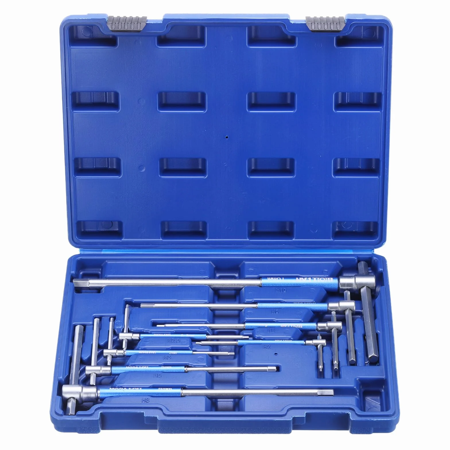 QUARKZMAN 8 sztuk przesuwnych kluczy imbusowych z uchwytem T, 2 mm-10 mm, metryczne, 3-drożne, swobodne ślizgające się tuleje uchwytowe z walizką do przechowywania, do naprawy domu