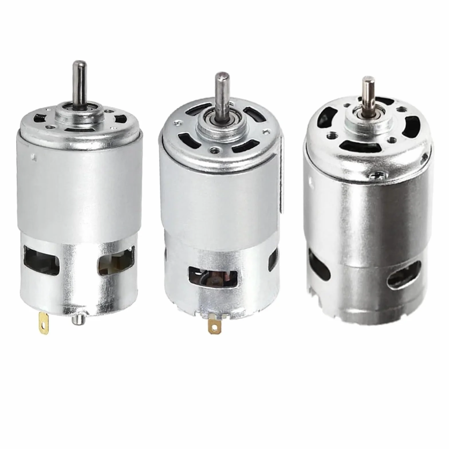 Silnik prądu stałego 775 795 895 12-26 V, wysoki moment obrotowy, łopatki wentylatora z łożyskami kulkowymi do modeli samochodów, małe wiertło (12 V 895 3000 obr./min)