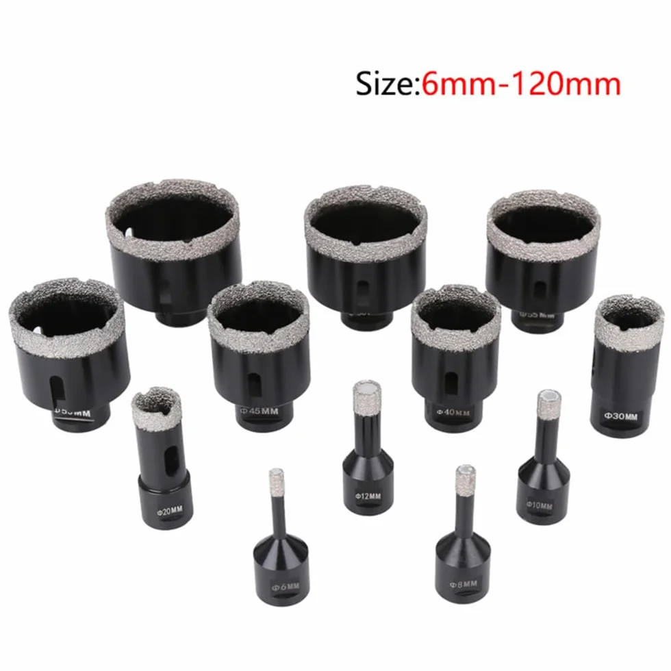Wiertło diamentowe rdzeniowe, otwornice Gwint M14 Lutowane próżniowo suche płytki Cegła kamienna 6-130 mm(32mm)