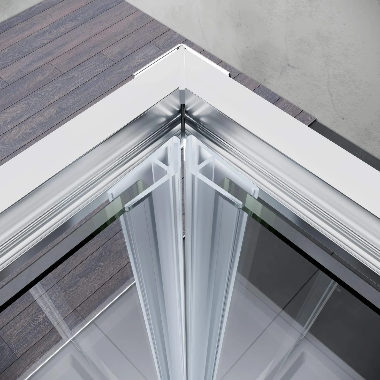 SONNI 1200 x 700 x 1950 mm kabina prysznicowa wejście narożne podwójne drzwi przesuwne z prawdziwego szkła ścianka prysznicowa