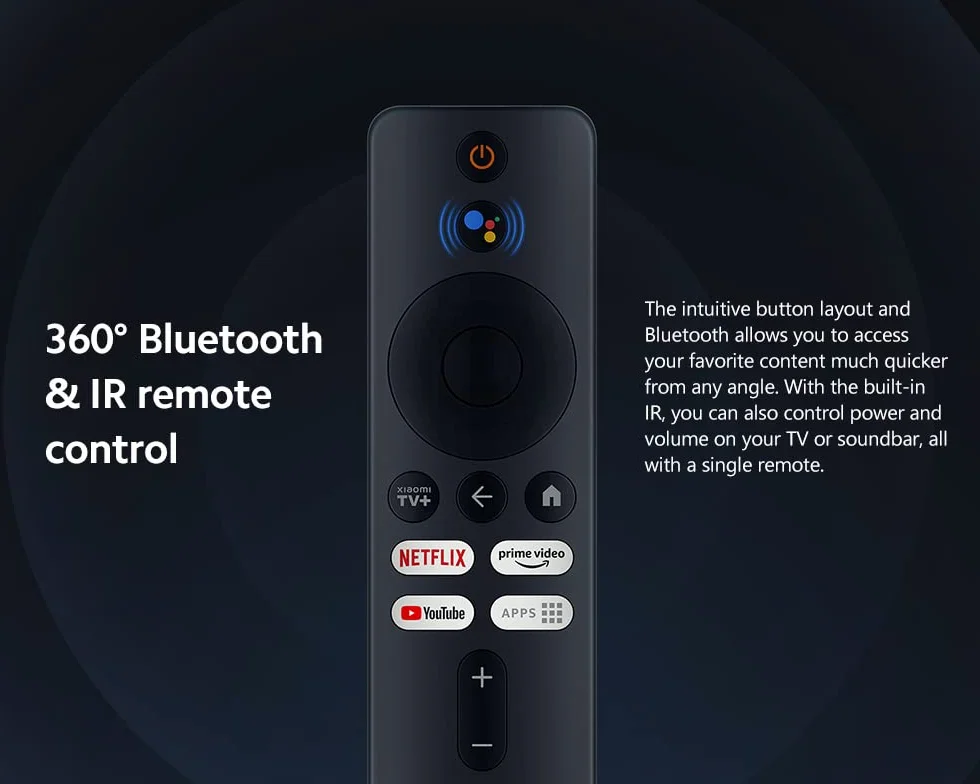 Xiaomi odtwarzacz multimedialny S 2nd Gen 4K Ultra HD Streaming Media Player 2 GB RAM 8 GB ROM Google TV Dolby Vision HDR10+ Dolby Atmos czarny