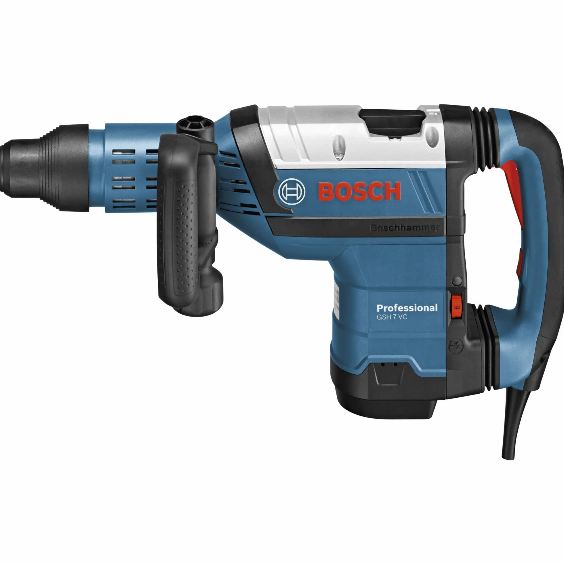 Bosch Professional: młot udarowy GSH 7 VC (rękojeść dodatkowa, szpicak, smar w tubie, walizka)