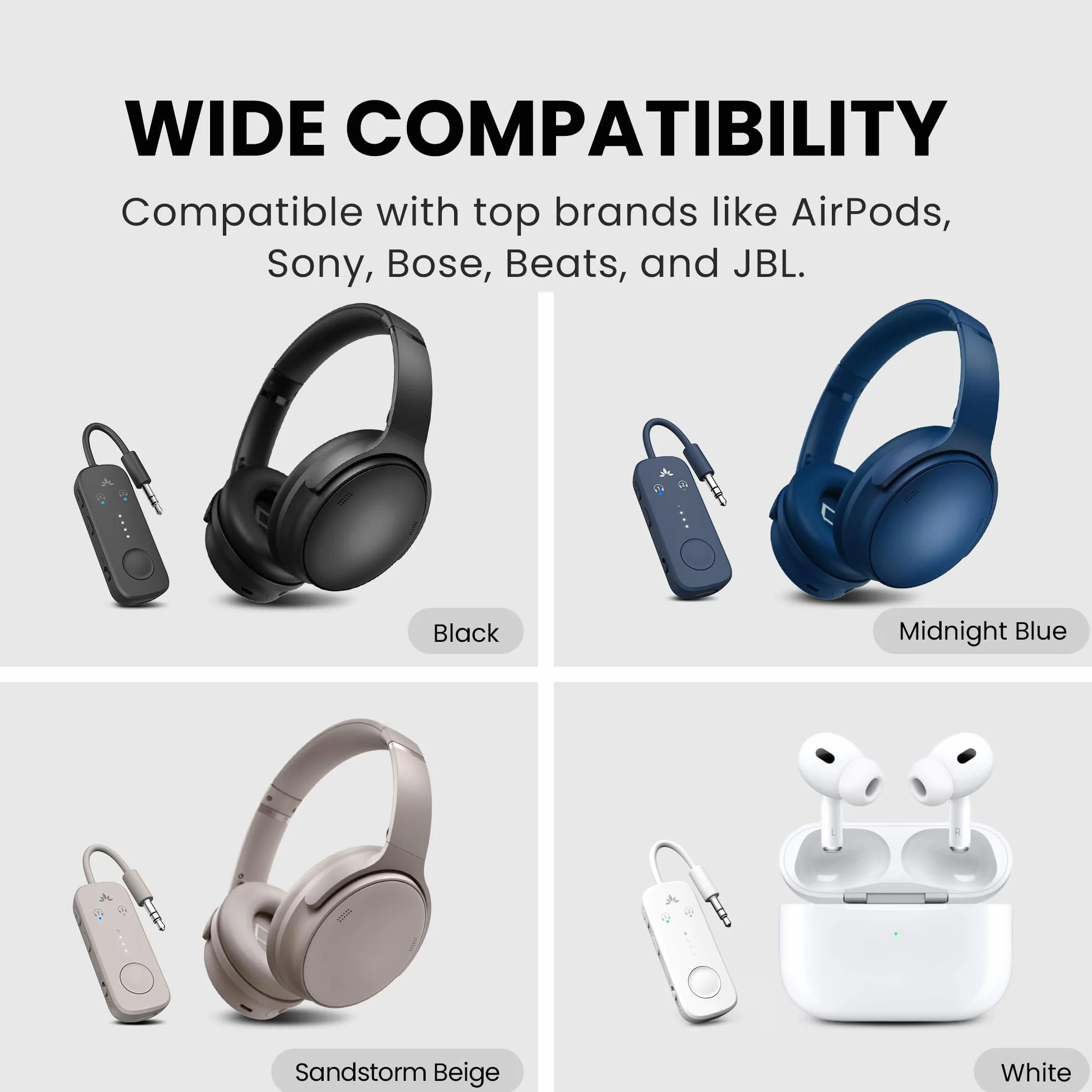Avantree Relay Bluetooth adapter Qualcomm aptX Adaptive HD audio 25h pracy nadajnik AirPods Bose samolot
