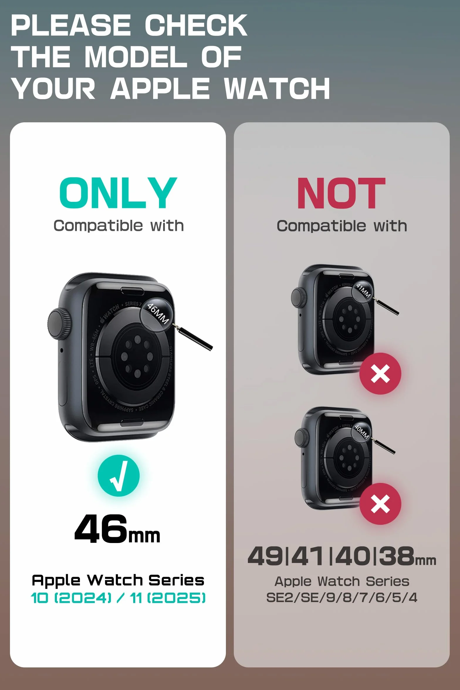 i-Blason Armorbox Etui do Apple Watch Series10 46 mm z regulowanym paskiem odpornym na wstrząsy