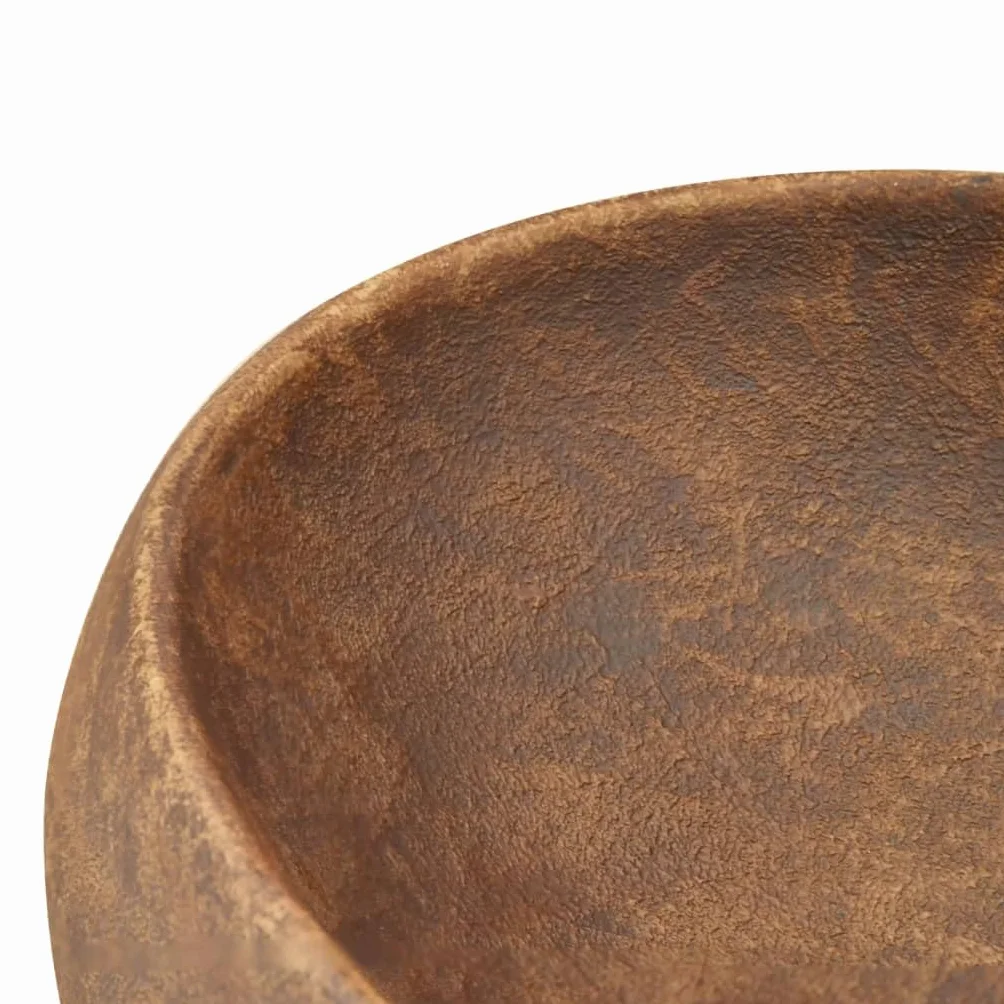 vidaXL Umywalka nablatowa, brązowa, owalna, 59x40x15 cm, ceramiczna