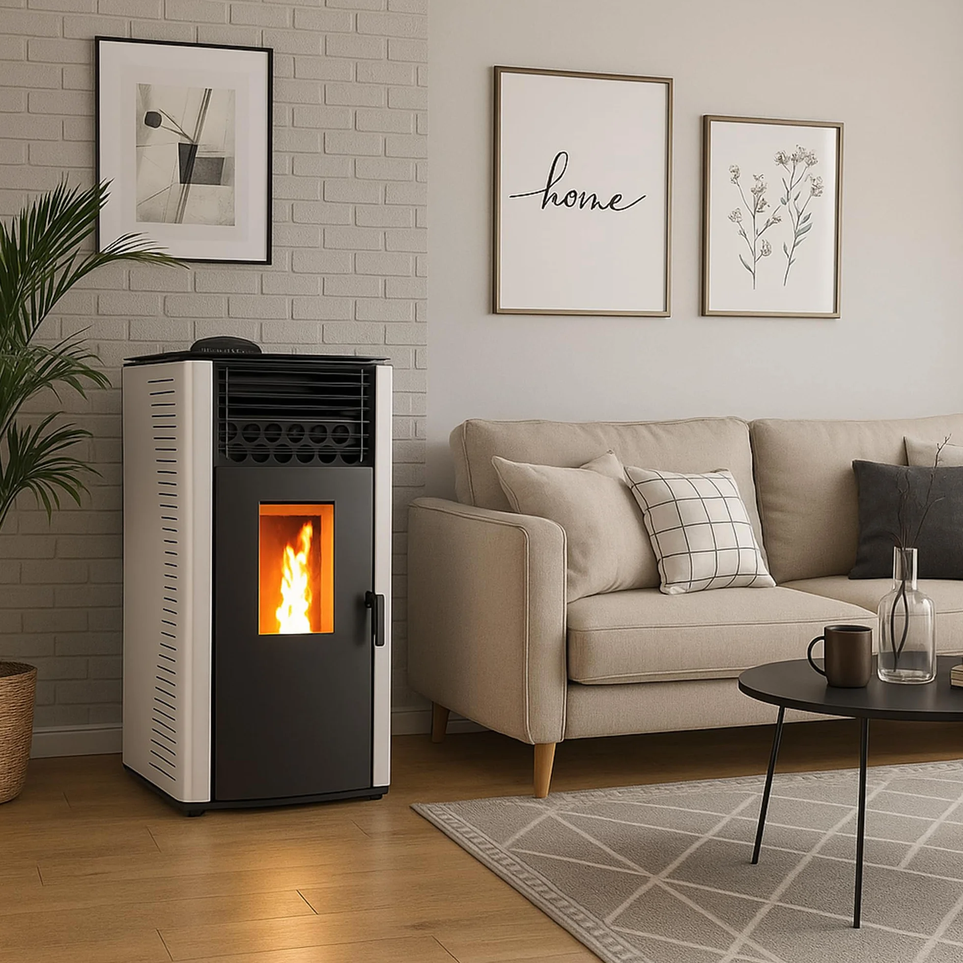 Anita piec na pellet 12 kW Biały Sannover