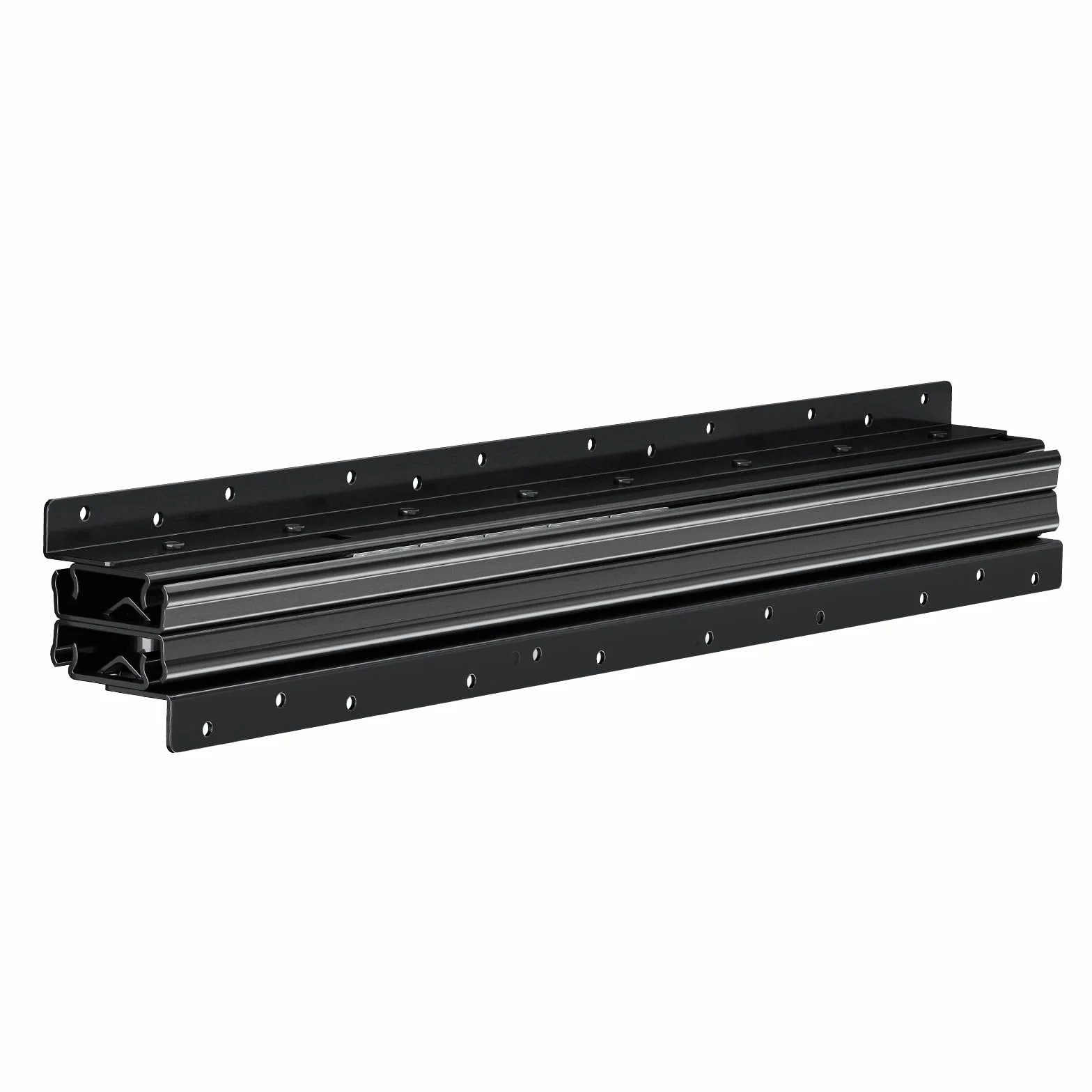 VEVOR Prowadnice do szuflad, 61 cm, pełne wysuwane łożysko kulkowe pod szynami szafek schodowych, nośność 118 kg, wytrzymałe, dolne prowadnice do szafki schodowej, do samodzielnego wykonania, czarne