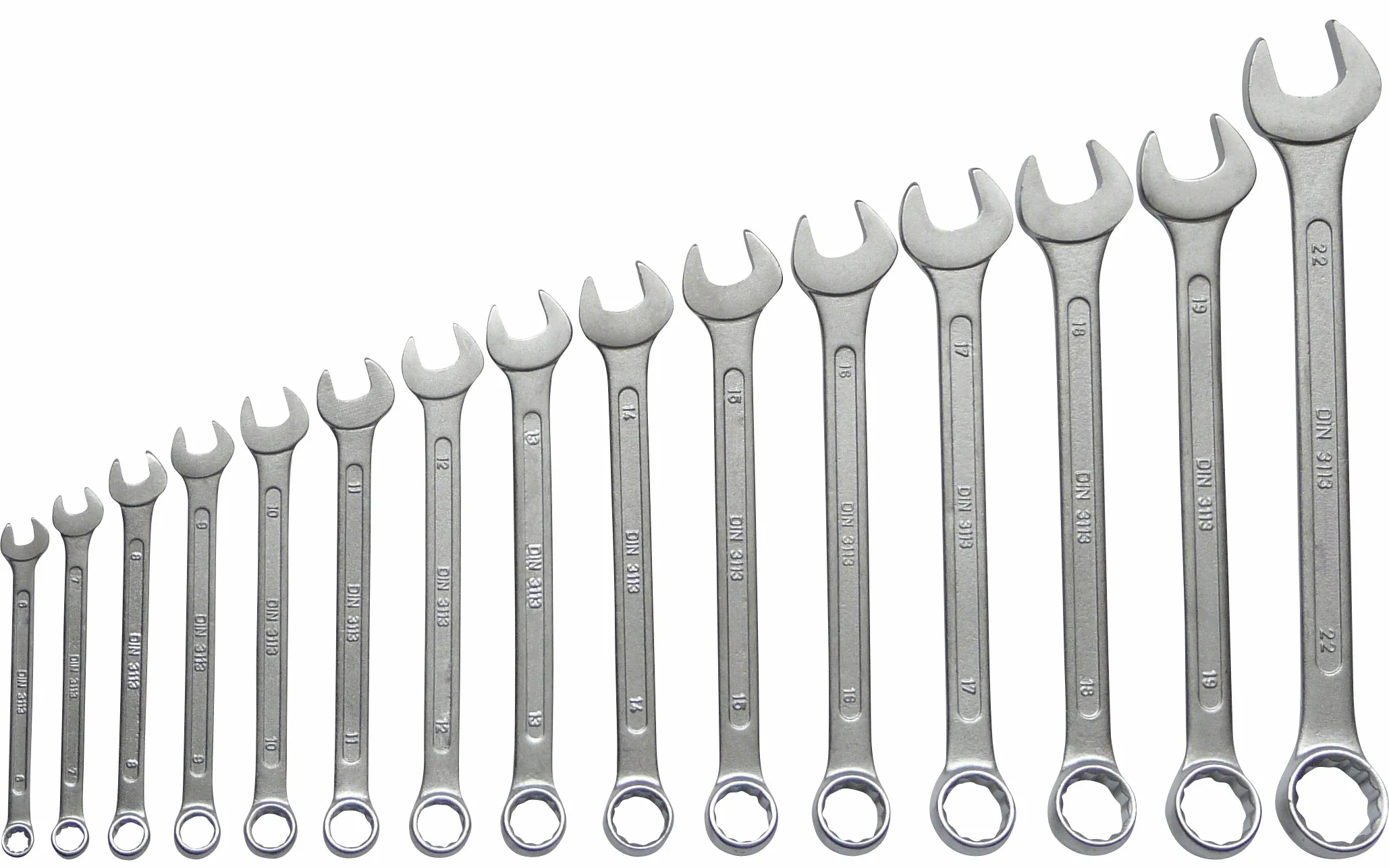 Famex 10340-15 Zestaw kluczy oczkowych wysokiej jakości 15-częściowy 6-22 mm
