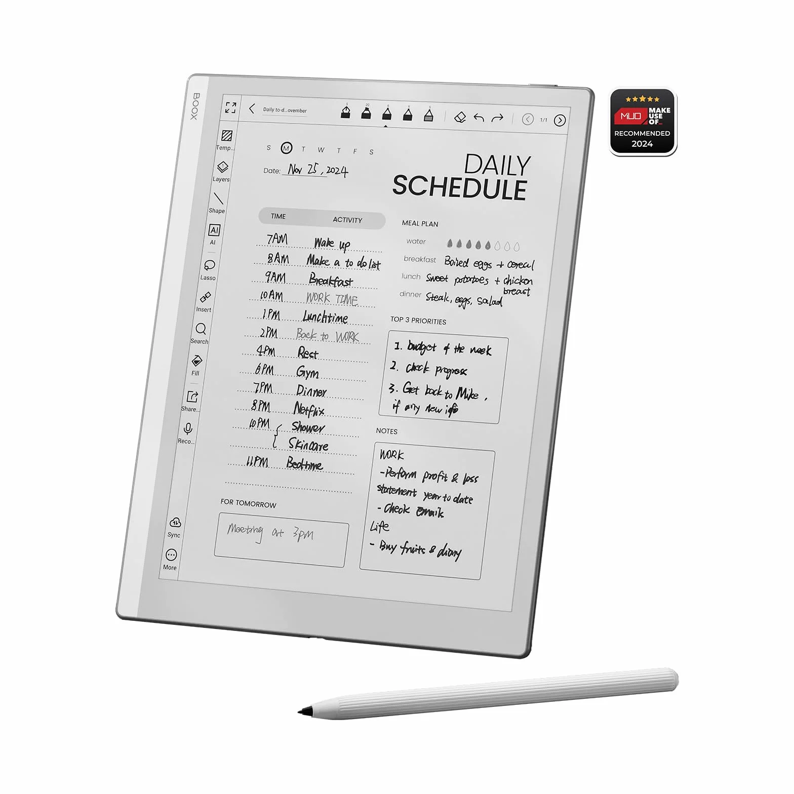 BOOX Go 10.3 ePapier Tablet 10,3” Monochromatyczny 300 ppi 64 GB Android 12 E-Ink HD WiFi BT