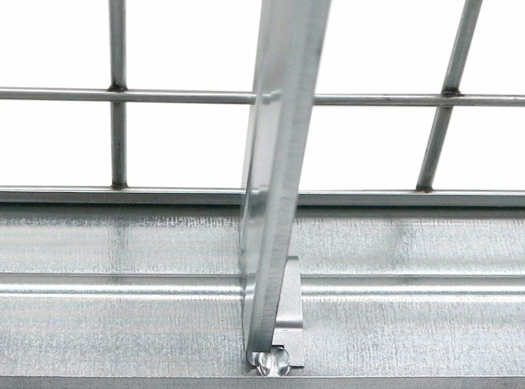 Zestaw 3 regałów do dużych obciążeń Rivet z półką z siatki stalowej 180 x 150 x 60 cm (wys. x szer. x gł.) 250 kg na półkę, ocynkowany. Regał wtykowy, metalowy regał piwniczny, regał magazynowy, regał warsztatowy