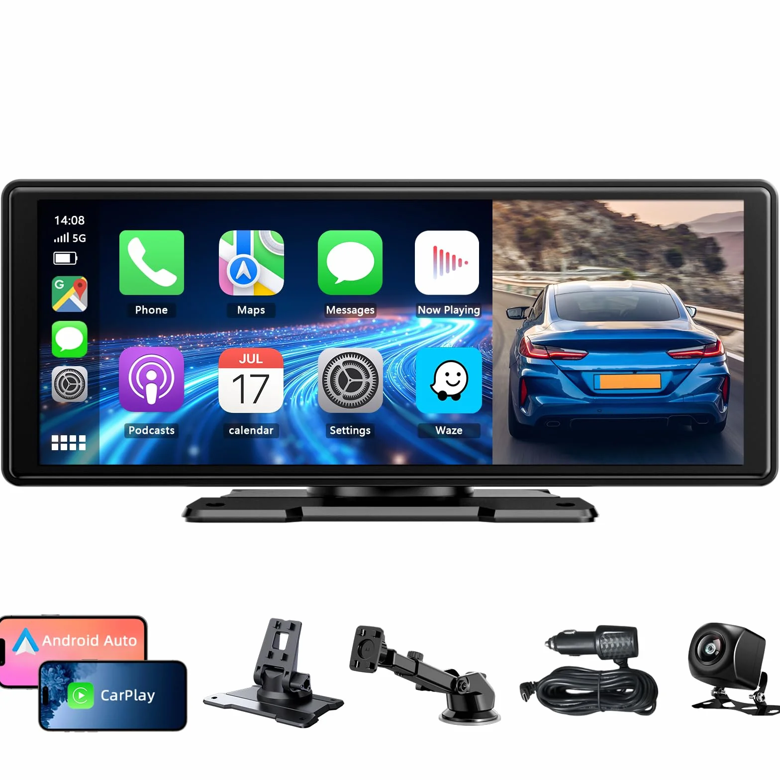 Auto Carplay Scherm Draadloos Android Auto Recul Camera Autoradio Bluetooth GPS