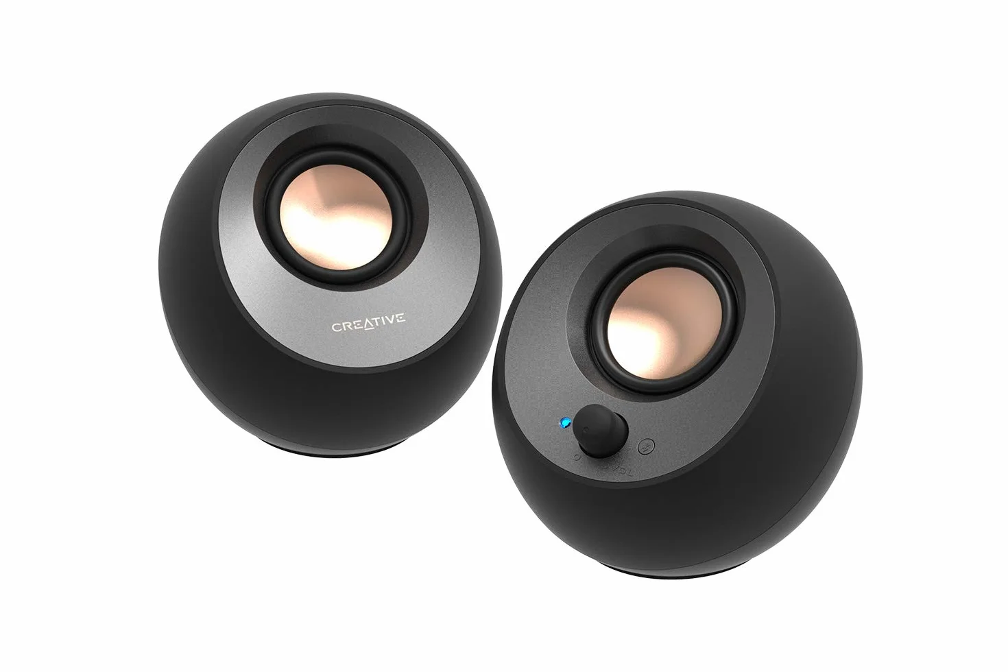 Creative Pebble V3 głośniki stacjonarne 2.0 Bluetooth 5.0 USB-C 8W RMS 16W szczytowa czarny