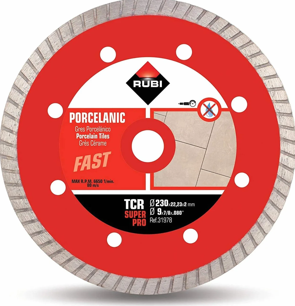 Tarcza diamentowa TCR 180 Superpro do gresu suchego