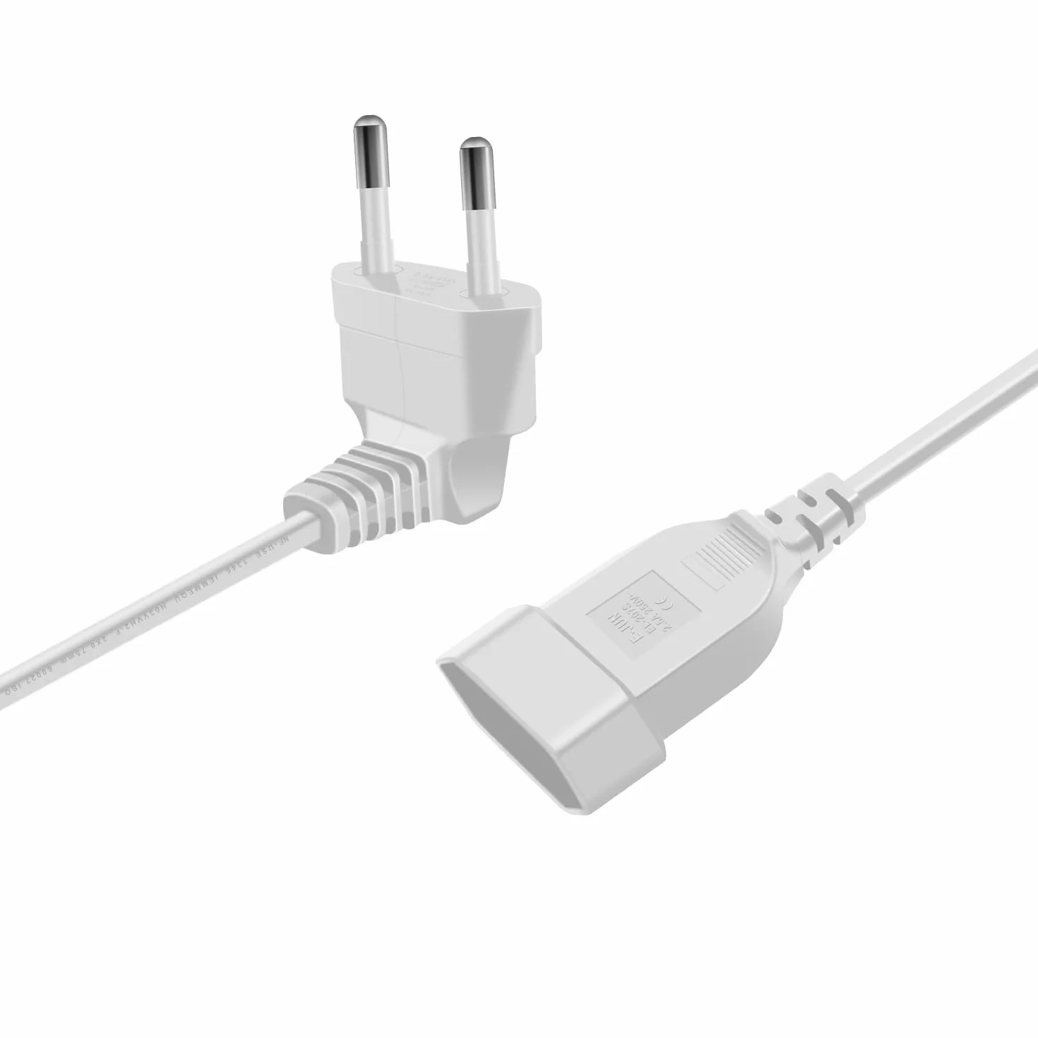 Euro przedłużacz zasilania 250 V 2,5A 625 W biały 0.3 m