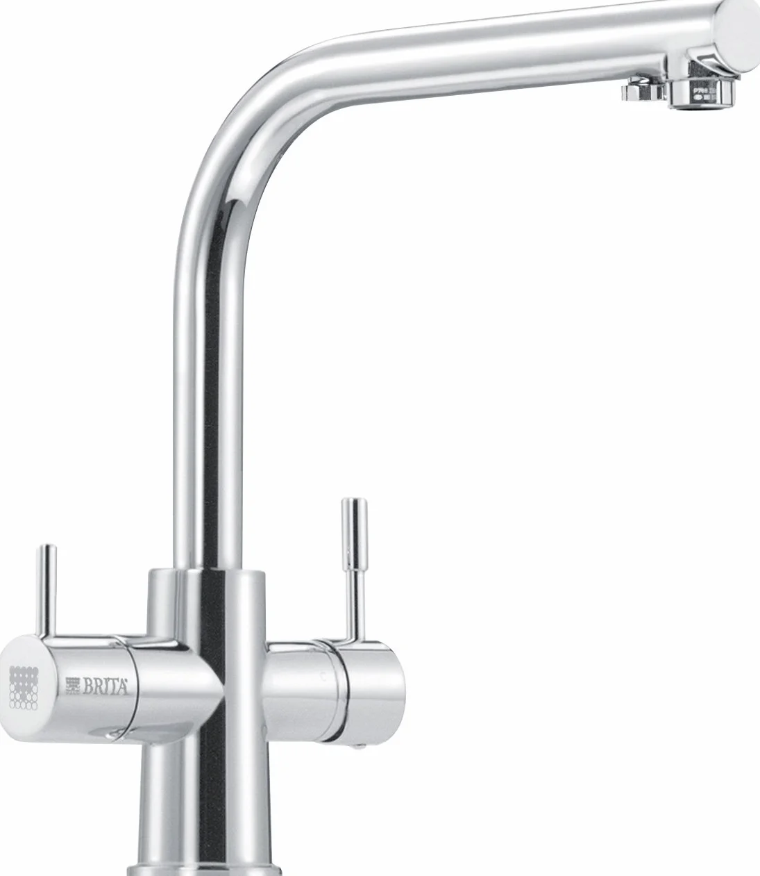 BRITA Bateria z wbudowanym filtrem wody WD 3020, 3-drożny kran z filtrem do redukcji wapna, chloru i substancji zakłócających smak w wodzie z kranu