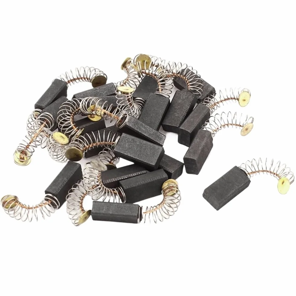 10 szt. szczotki węglowe części zamienne mi ni wiertarka elektryczna szlifierka zamiennik do silników elektrycznych narzędzie obrotowe 6,5 x 7,5 x 13,5 mm