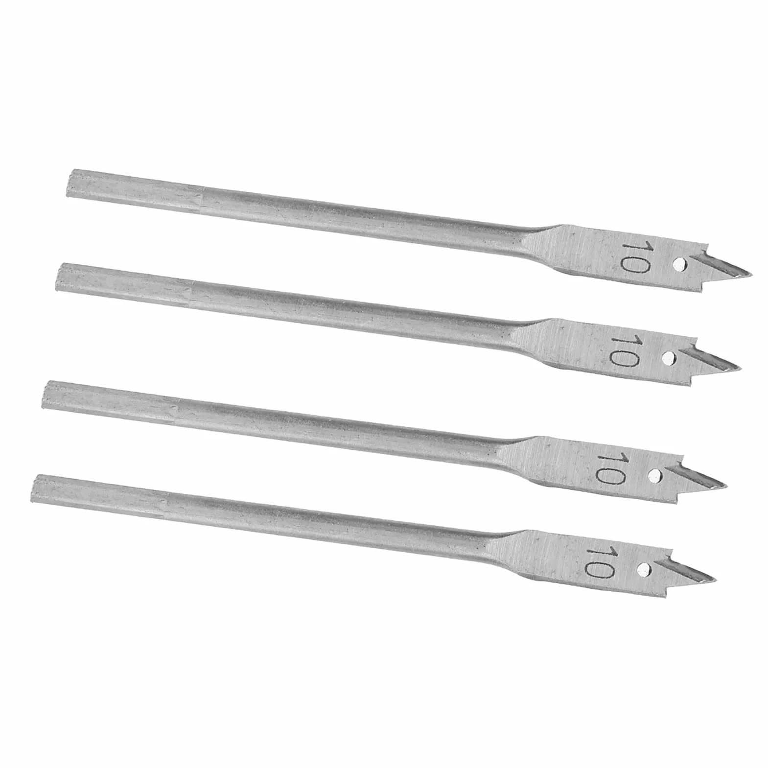 4 szt. Zestaw wierteł łopatkowych, 12 mm płaskie wiertło do drewna, wiosło ze stali wysokowęglowej płaskie bity otwieracz do otworów w drewnie DIY narzędzia do wiercenia (10 mm)