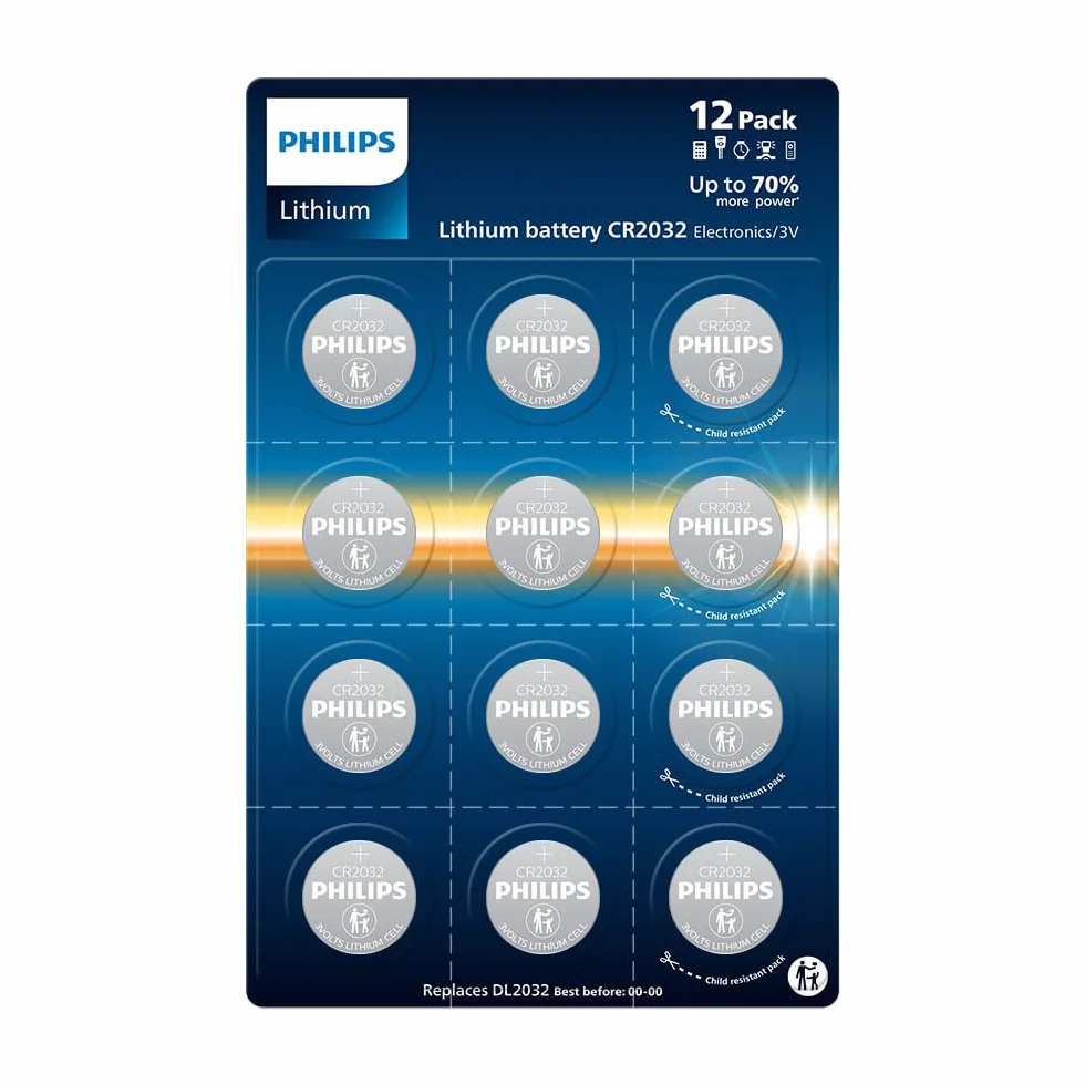 Philips Baterie litowe CR2032 3V 12 sztuk