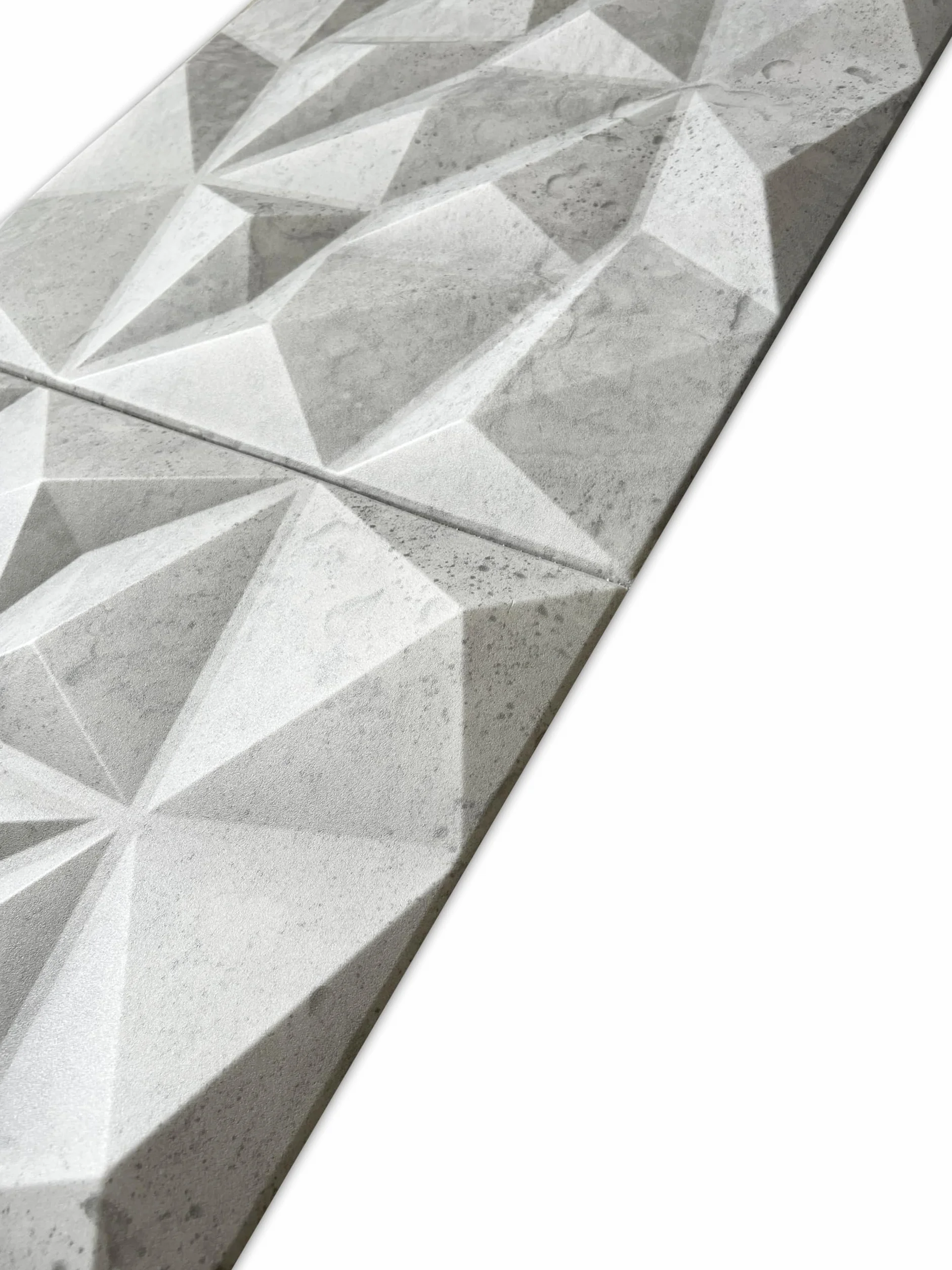 Deccart - Panele ścienne 3D 50x50 cm - okładziny ścienne dekoracyjne, okładziny sufitowe, płyty styropianowe, EPS-polistyren, Brylant, 2 m², 8 sztuk, wygląd betonu