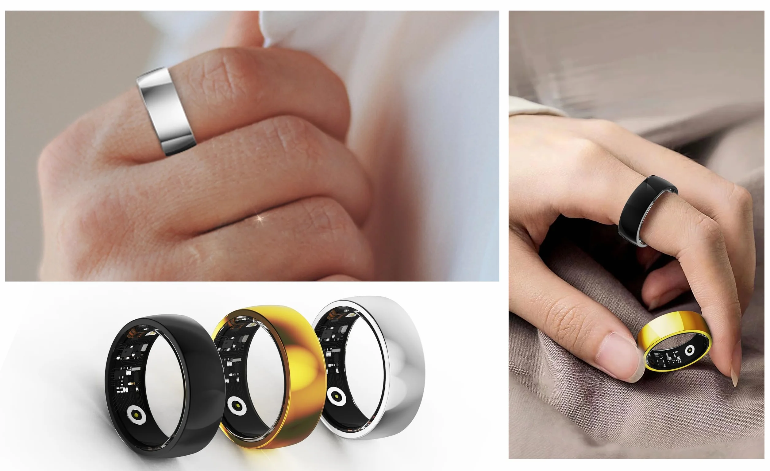 Bemi Revo Smart Ring Wodoodporny Pierścień Fitness Bluetooth 5.2 Monitorowanie Aktywności Stal Nierdzewna Czarny 17