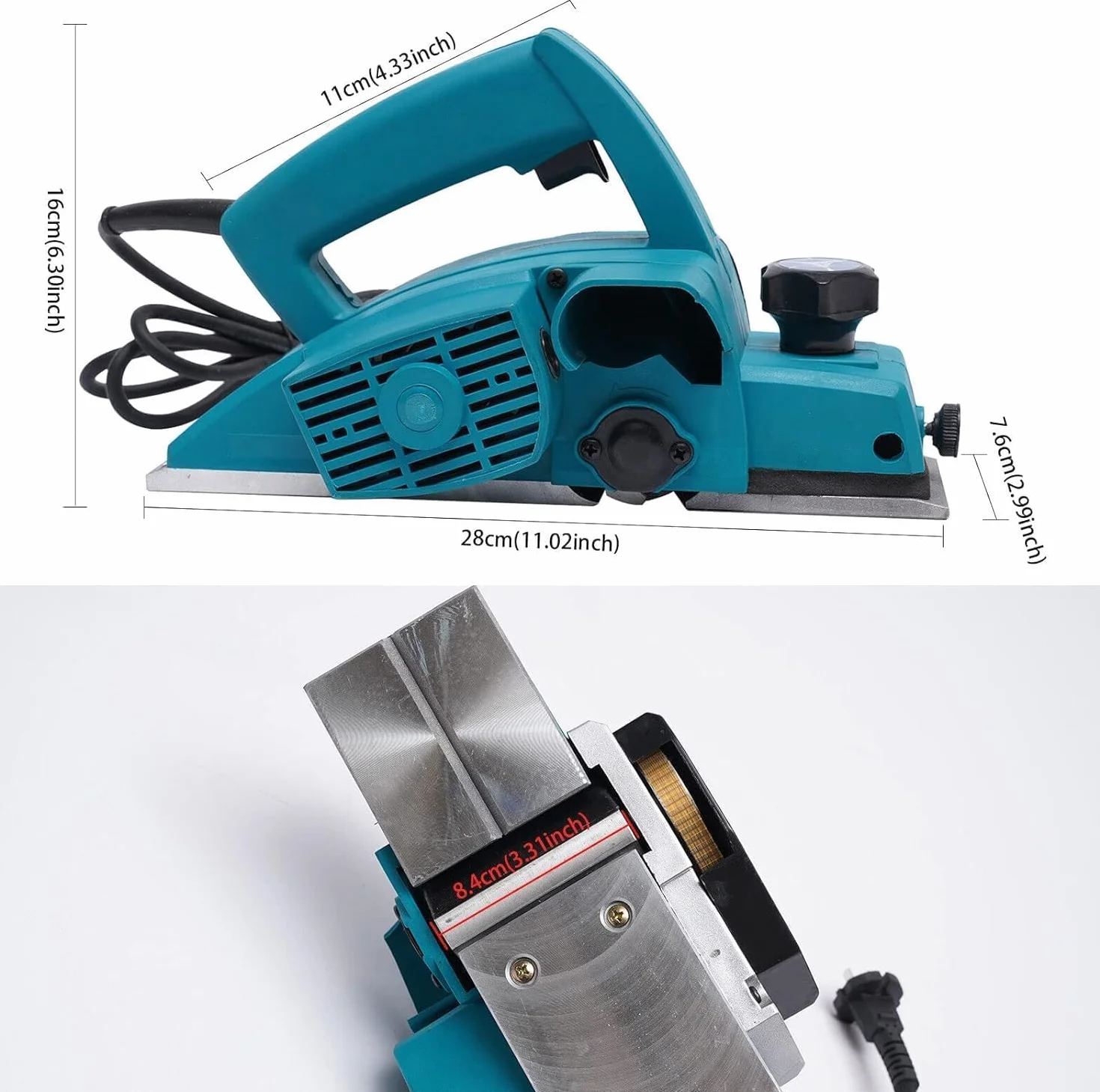 800w Elektryczna Strugarka Do Drewna Strug Drzwiowy Ręczne Urządzenie Do Obróbki Drewna Diy Dla Stolarzy Do Szlifowania I Cięcia