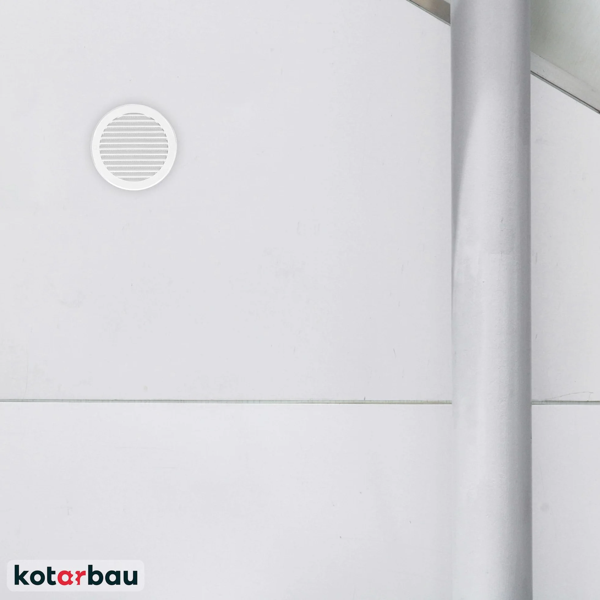 KOTARBAU® Okrągła Kratka Wentylacyjna - 160 MM - Wentylacja z Siatką - Plastikowa - Biała