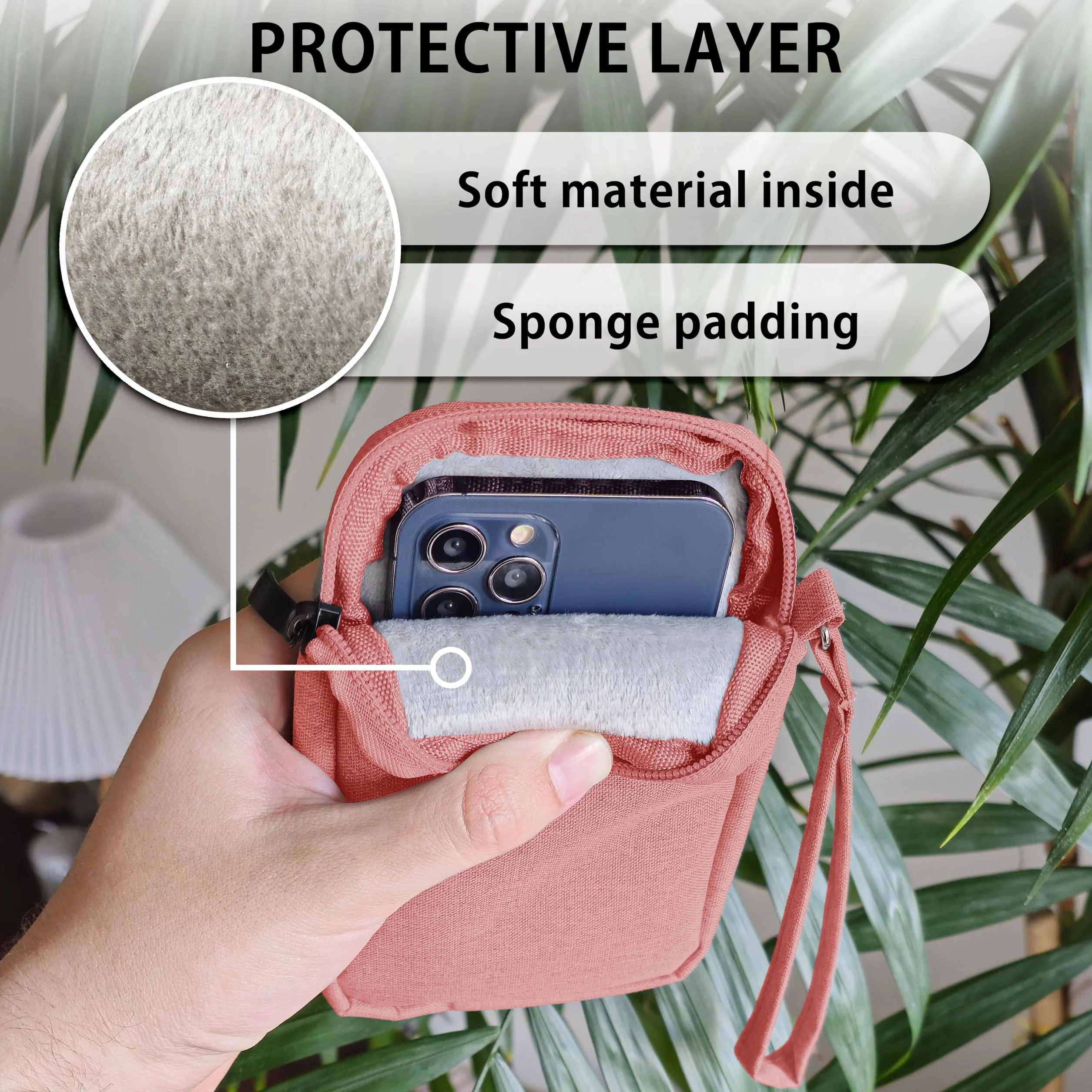 MyGadget 5,5 cala Nylon Sleeve etui ochronny kompatybilny z Apple iPhone Samsung 8,3 x 15,2 cm czarny