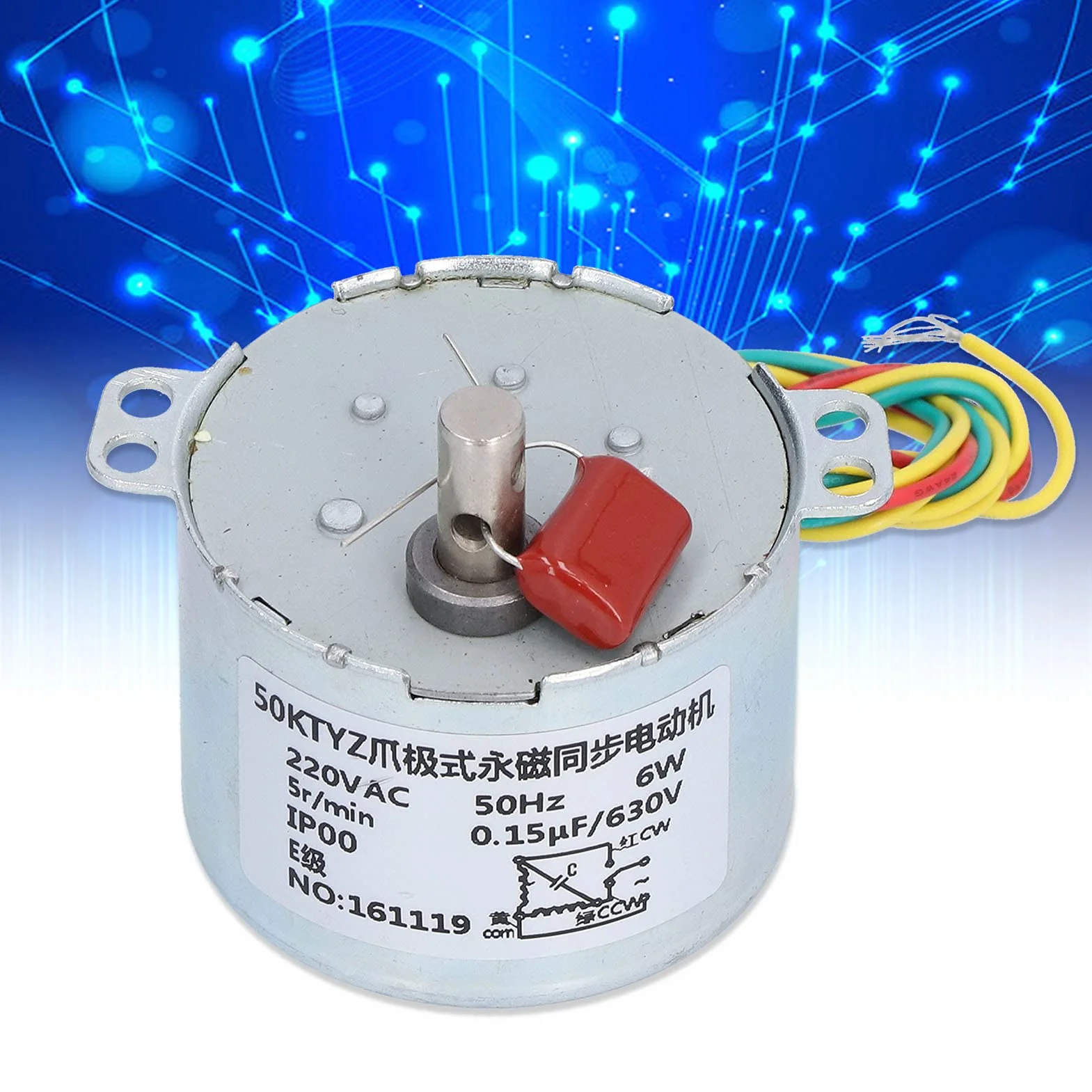 ViaGasaFamido AC220V 5RPM 50KTYZ Motoreduktor Silnik Redukcyjny Wysoki Moment Obrotowy Elektryczny Mikro Motoreduktor Redukcyjny średnica Skrzyni Biegów,Motoreduktor