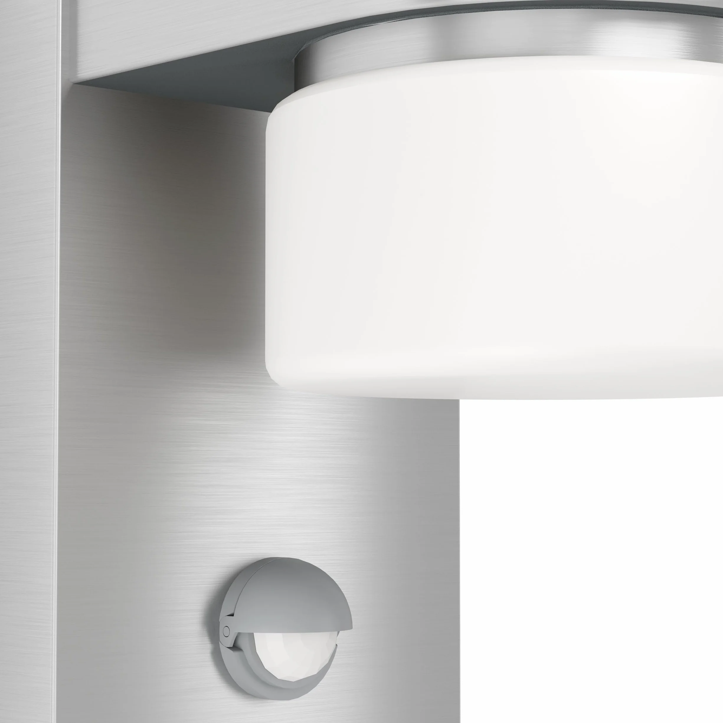 EGLO LED lampa ścienna zewnętrzna Atollari | 2-płomienna oprawa z czujnikiem ruchu, aluminiowo-stalowo-plastikowa, kolor srebrny i biały, klasa ochrony IP44