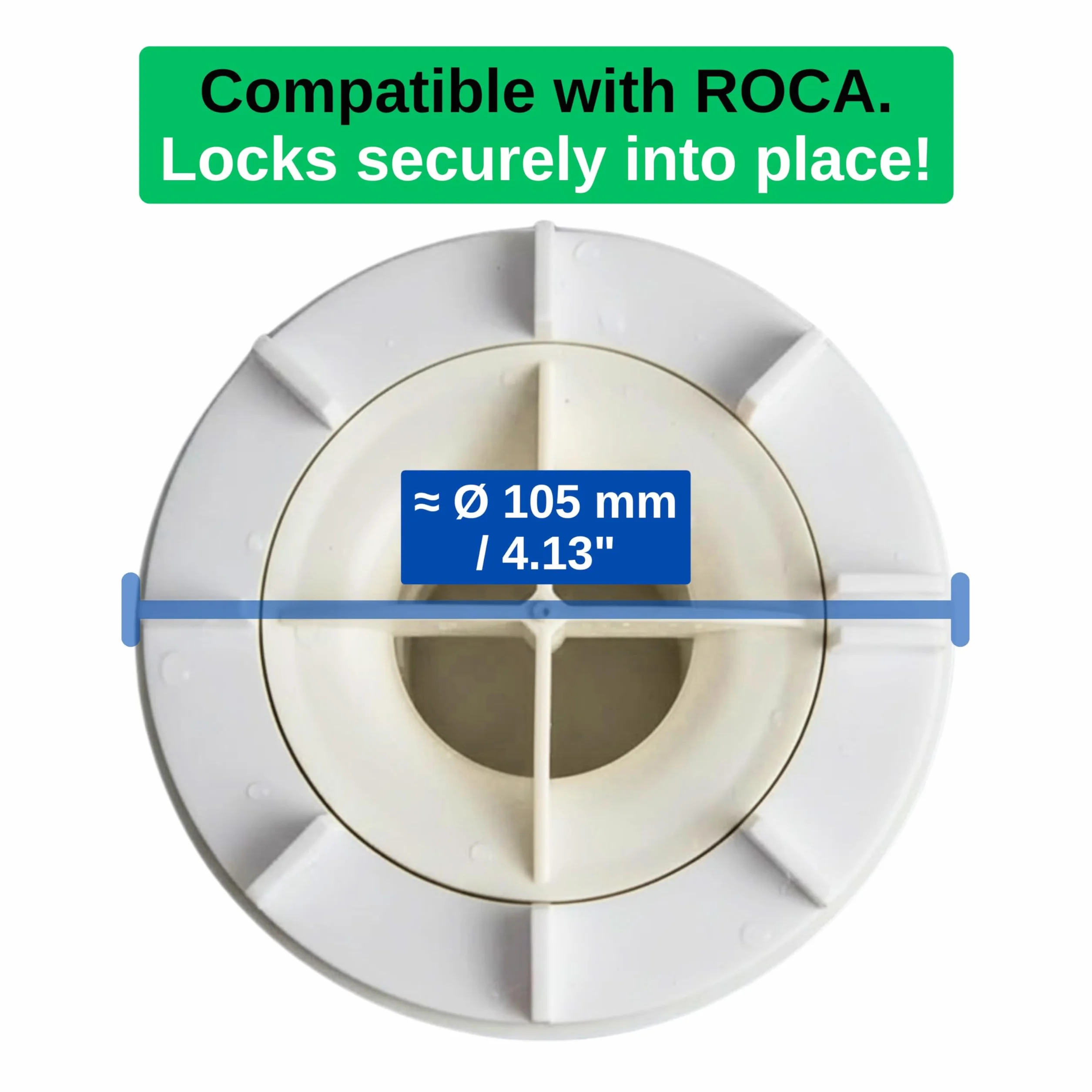 Your Day Mate Osłona odpływu prysznicowego, Ø 120 mm, kompatybilna ze starym zestawem odpływowym Viega Tempoplex i Roca, zamiennik modelu A503881000, 6956.0, 192 730, do brodzika prysznicowego