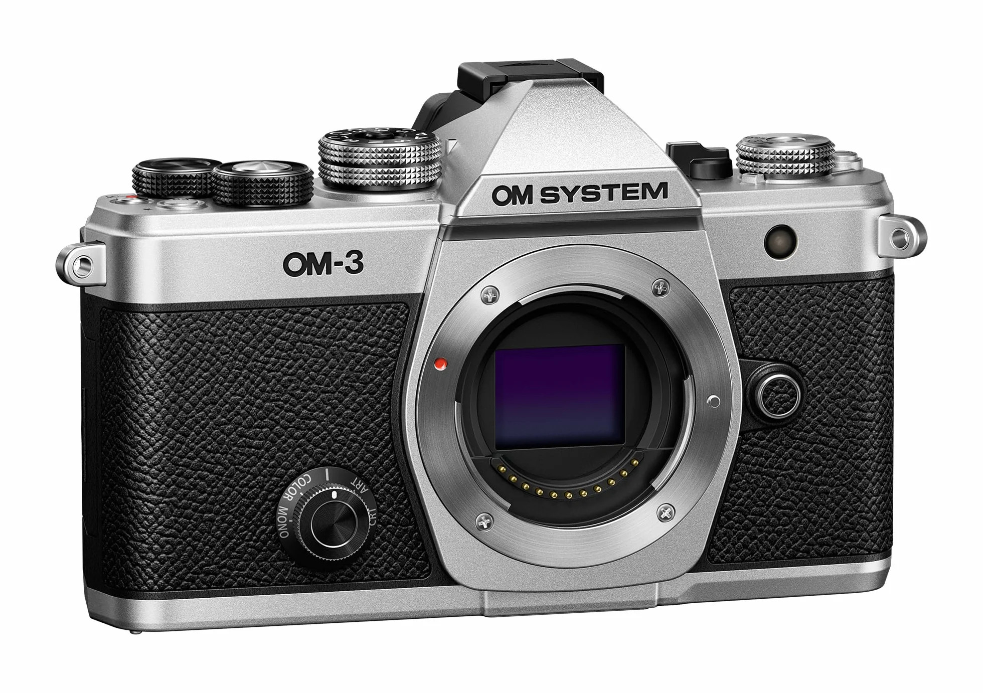 OM SYSTEM OM-3 Aparat systemowy Mikro Cztery Trzecie, 20-megapikselowa matryca warstwowa BSI, 5-osiowa stabilizacja obrazu, srebrny