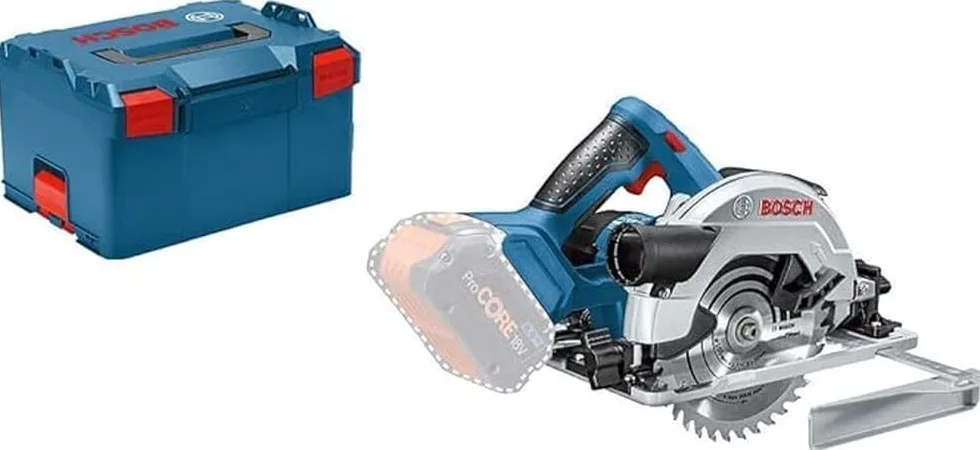 Bosch Professional system 18V: akumulatorowa pilarka tarczowa GKS 18V-57 & Bosch Professional Piła tarczowa Expert for Wood (do drewno, 165 x 20 x 1,5 mm, 48 zęby, akcesoria do piły tarczowej)