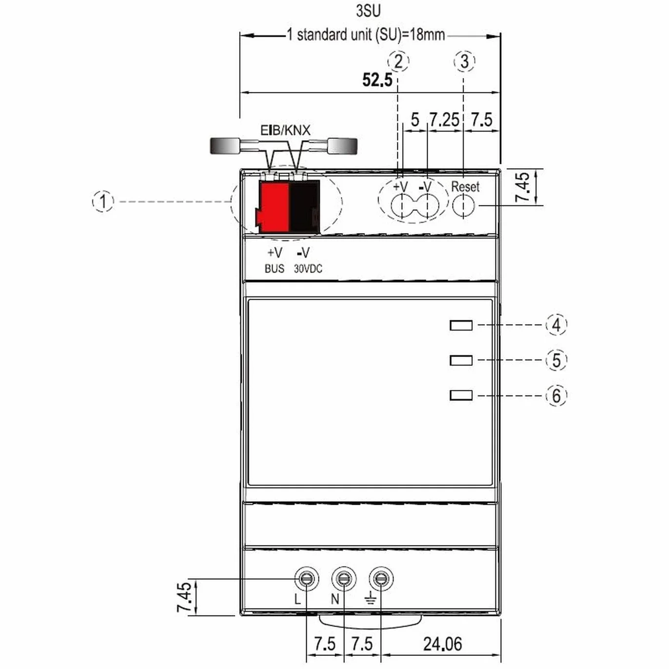 MeanWell KNX-20E-640 19,2 W 640 mA 30 V zasilacz LED KNX