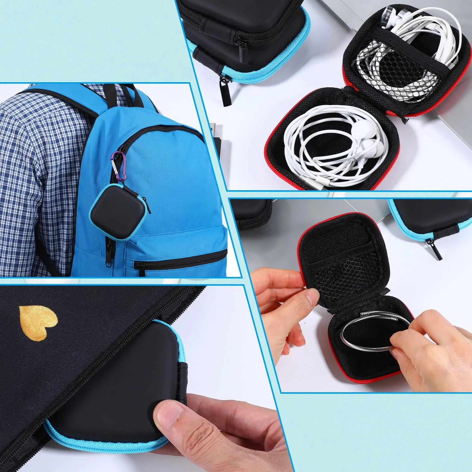 SHENLIU 3 sztuki etui ochronne do słuchawek dousznych Bluetooth