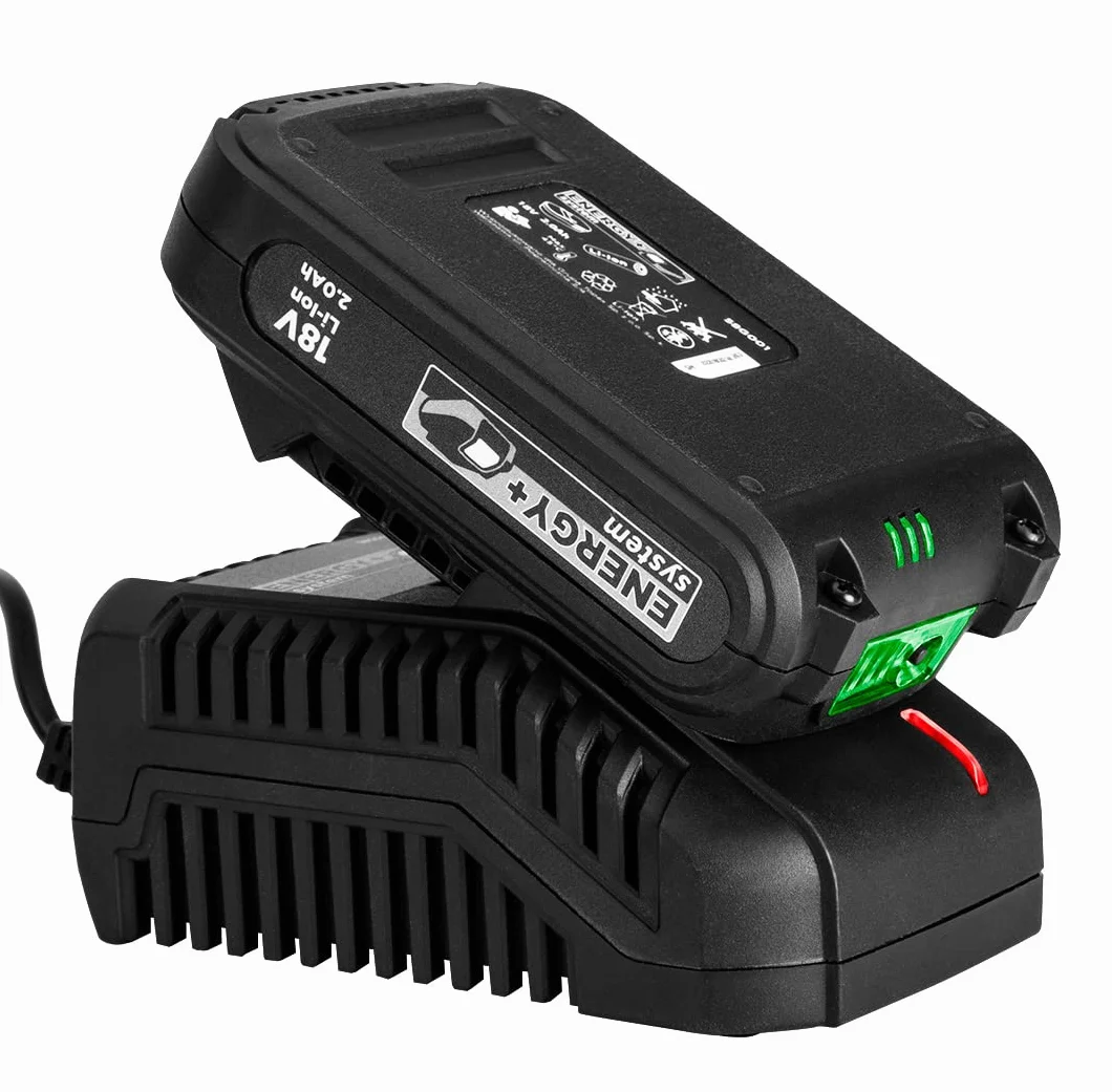 GRAPHITE Wiertarko-wkrętarka akumulatorowa 18 V Energy+, wiertarka/wkrętarka z akumulatorem 2,0 Ah i ładowarką w kartonowym pudełku, uchwyt wiertarski 10 mm