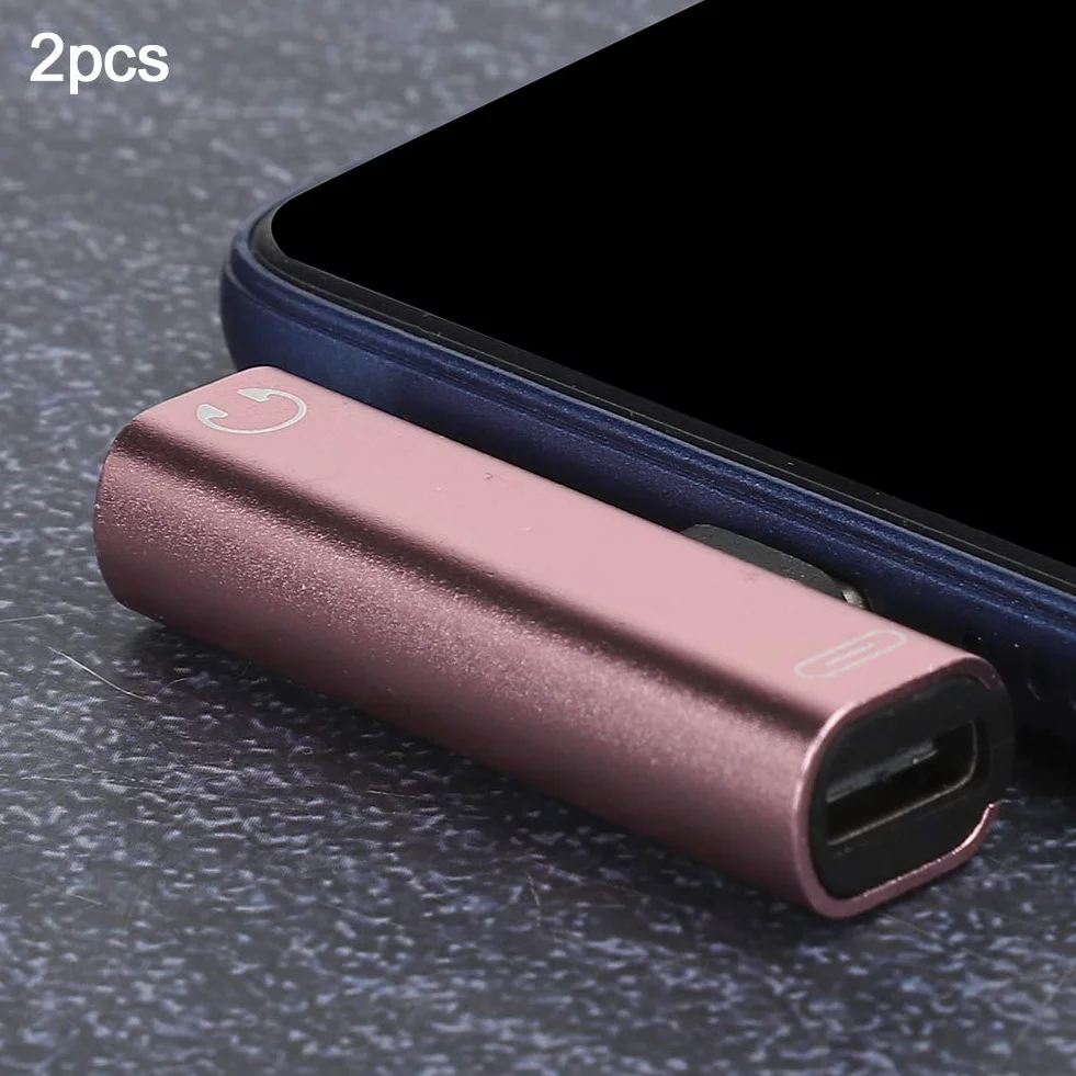 Adapter Słuchawkowy USB C do 3.5 mm Typu C 2 w 1 Przewód Audio i Ładowarki