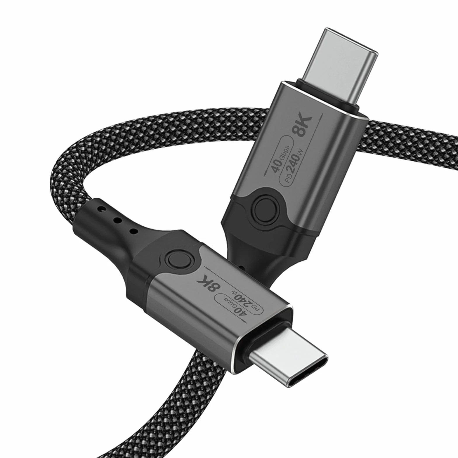 Kabel USB4 z kablem Thunderbolt 4 1 m, 40 Gbps, USB C, PD 3.1 240 W USB-C na USB-C, 8K60Hz 4K120Hz HDR, kabel wideo do iPhone 16 15 MacBook, stacja dokująca, SSD, monitor, koncentrator