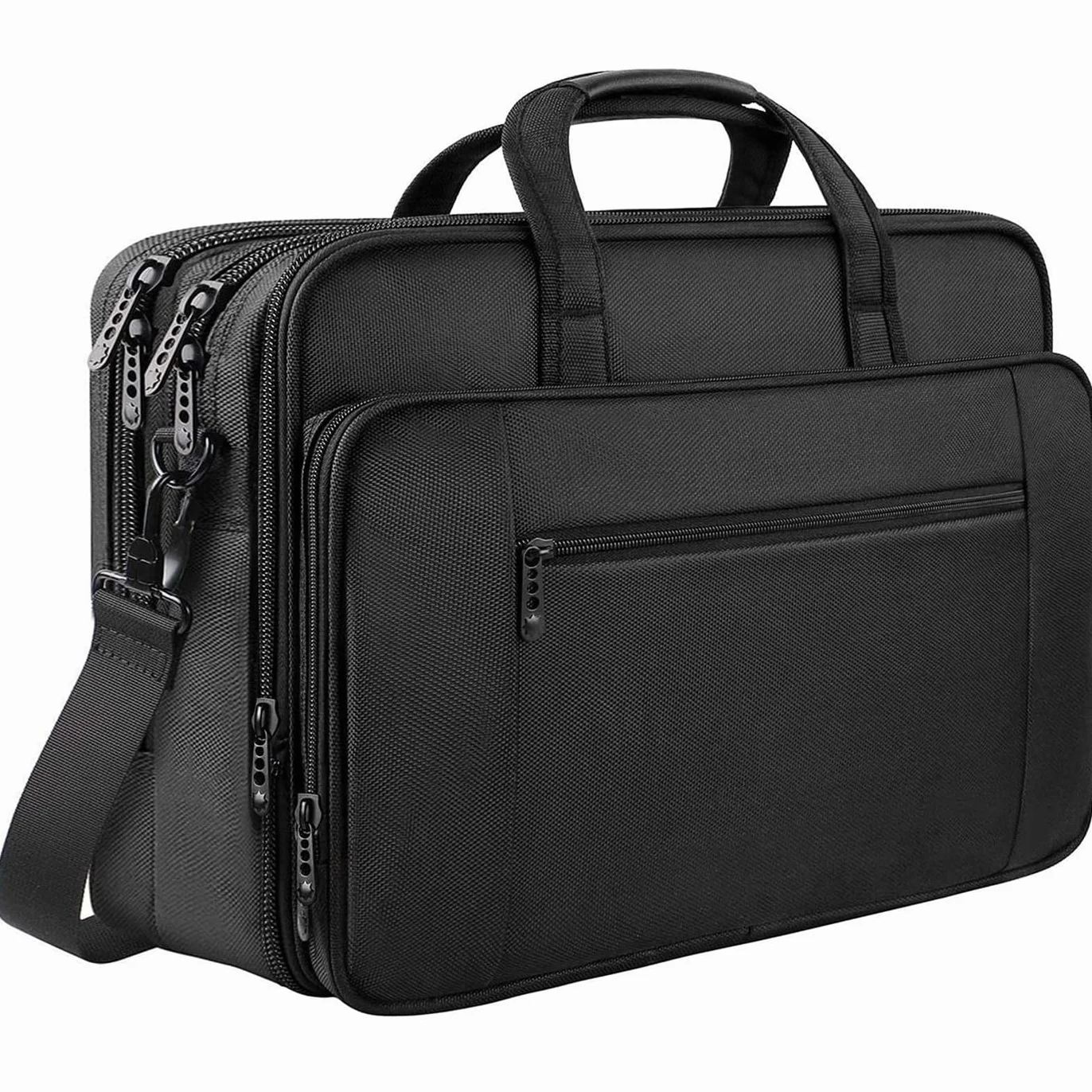 Torba na laptopa 17 cali wodoodporna duża teczka biznesowa dla mężczyzn i kobiet czarna