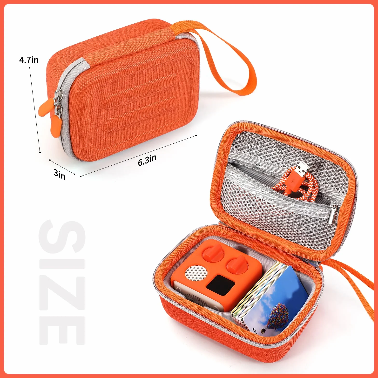 Etui podróżne Yoto Mini 2024 Edition EVA twarda torba pomarańczowy 6.3 x 4.7 x 3