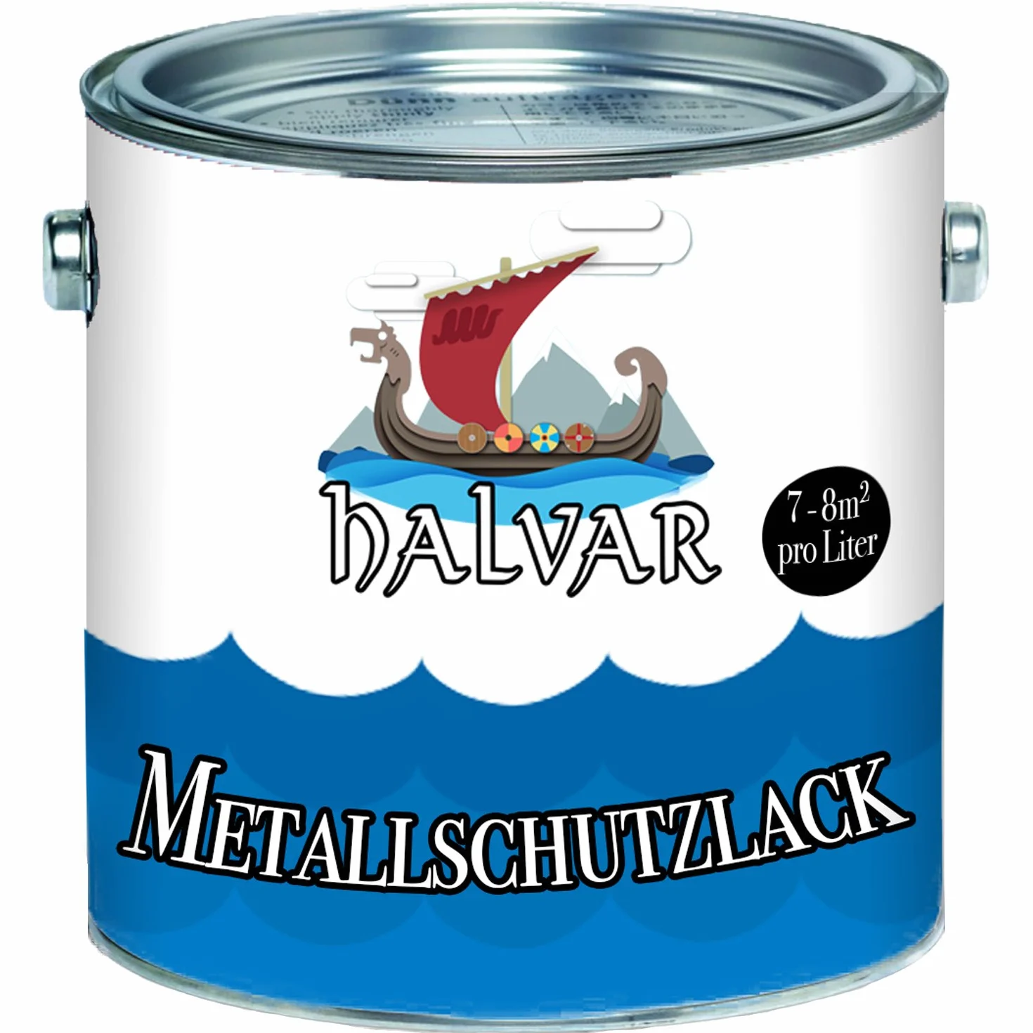 Halvar Farba ochronna do metalu skandynawski lakier ochronny do metalu, wyjątkowo wytrzymały lakier z żywicy syntetycznej, silny, odporny na warunki atmosferyczne i doskonała długotrwała ochrona do drewna i metalu (jasnoszary (RAL 7035))