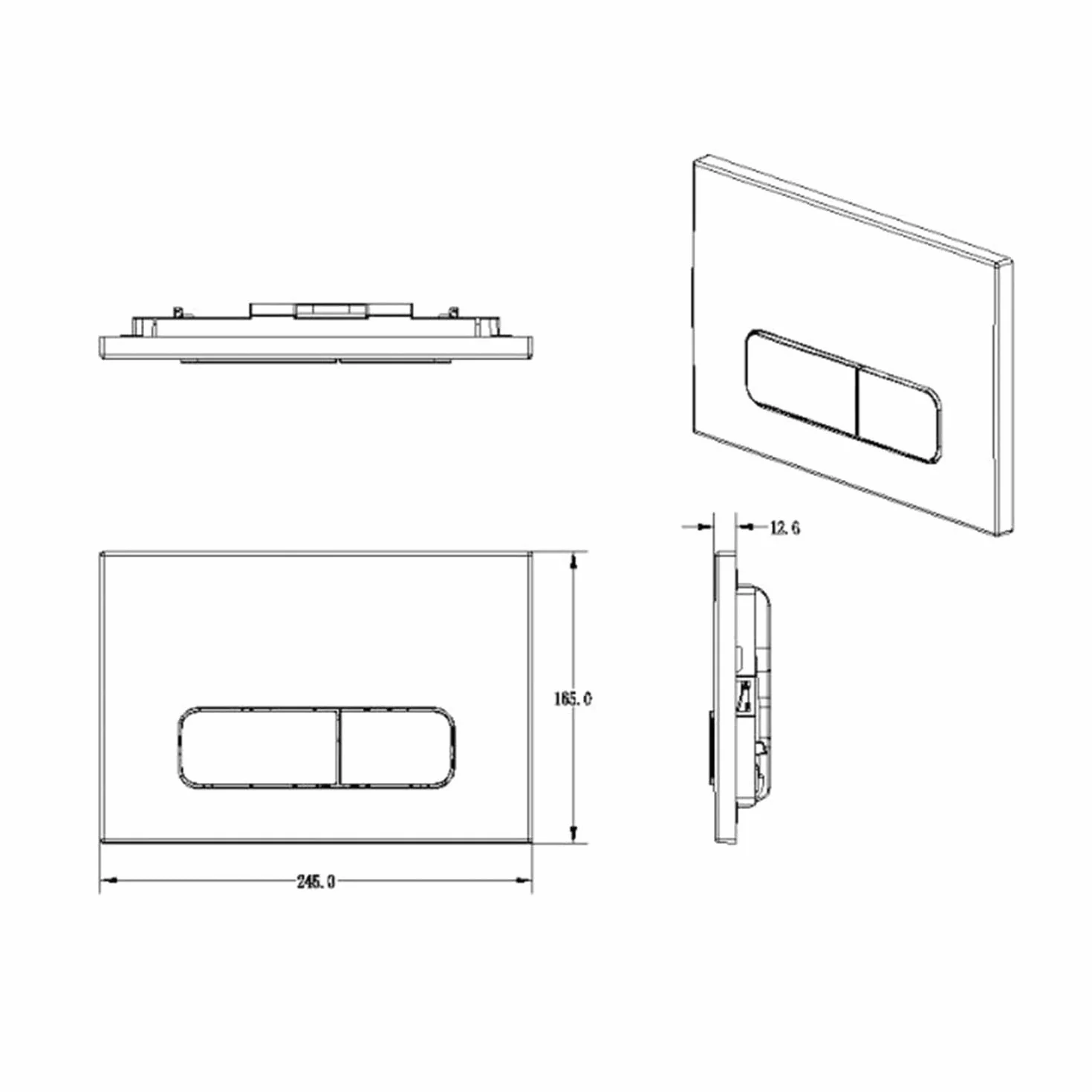 Przycisk Spłukujący Nikiel Szczotkowany – Kompatybilny z Geberit Duofix Sigma/Delta/Basic – Podwójne Spłukiwanie – Wunderbad