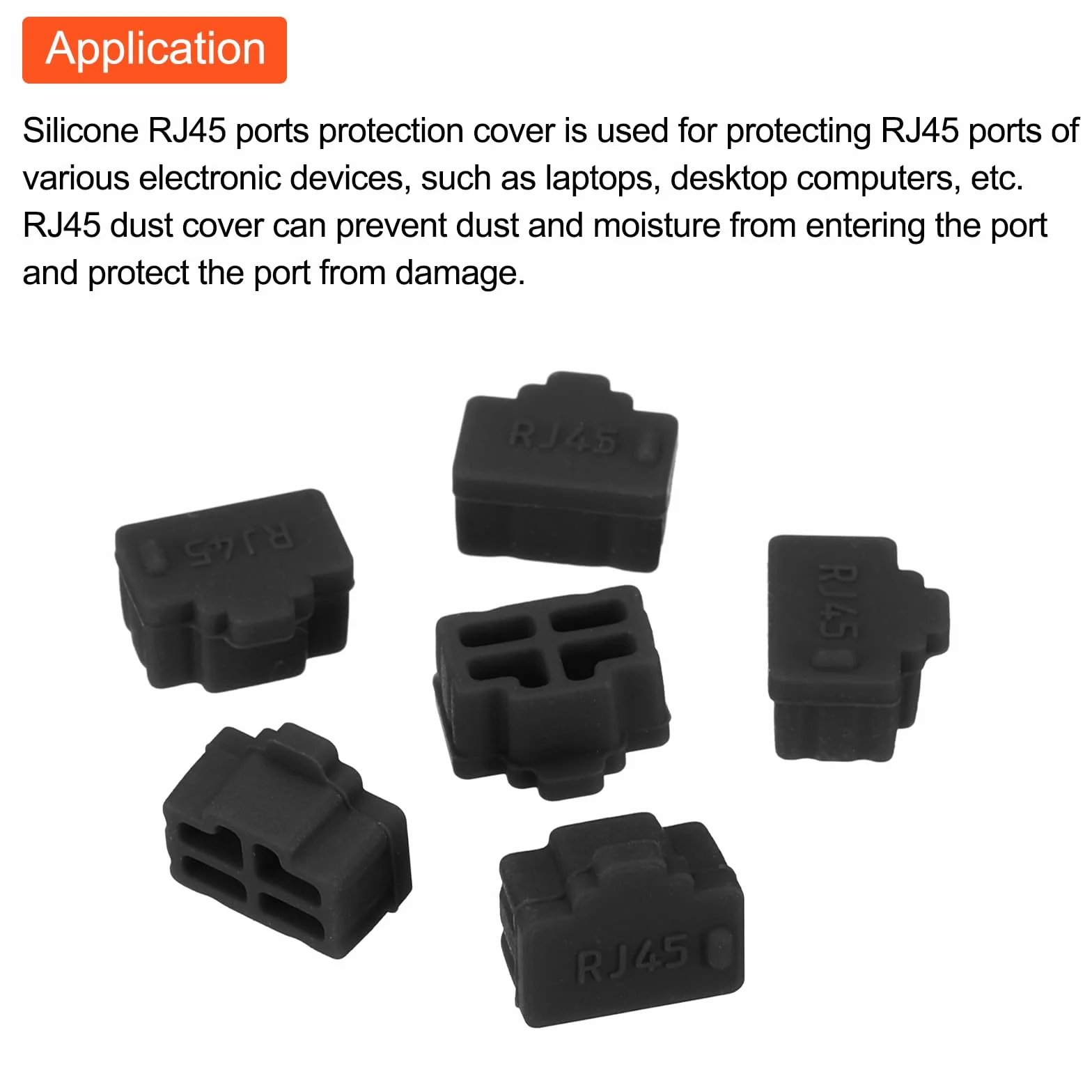 QUARKZMAN 15 sztuk silikonowych osłonek na porty RJ45 do laptopów PC Ethernet, czarne