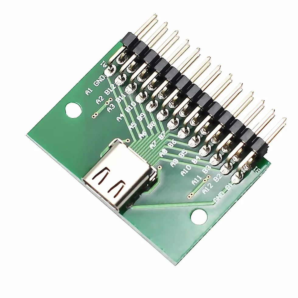 USB 3.1 TYPEC żeński z gniazdem testowym PCB płytka testowa USB-c pitch2,54 mm