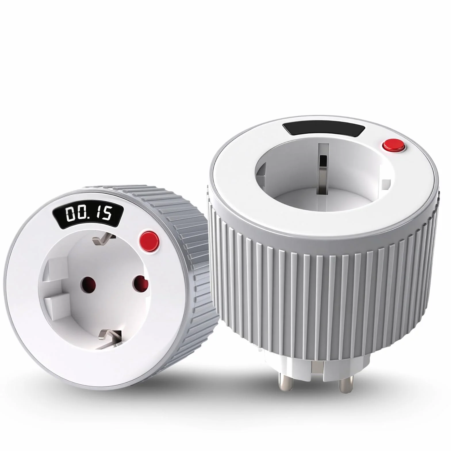 Jadeshay Gniazdko z timerem, mechaniczny programator czasowy, gniazdko z timerem, od 1 minuty do 24 godzin, z cyfrowym wyświetlaczem LED 3680 W, 230 V, do wszystkich rodzajów urządzeń gospodarstwa