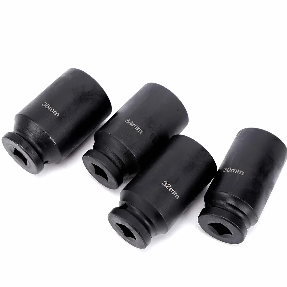 Generic Wysokiej Jakości 4 szt. Nasadka Udarowa, Stal Chromowo-molibdenowa, Profesjonalne Zastosowanie dla Mechaniki Domowej, Podwójne Rozmiary Sześciokątne 30 Mm-36 Mm