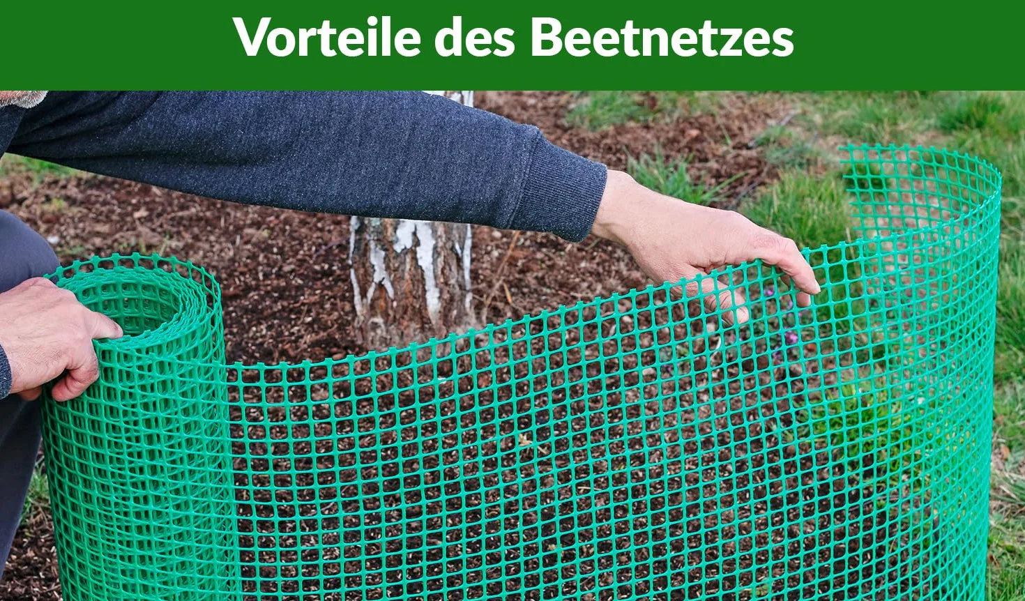 MELETE - Siatka ogrodowa 1,2m x 50m – Siatka ogrodzeniowa z tworzywa sztucznego - Zewnętrzna, elastyczna, o prostokątnych oczkach - Wszechstronna do ochrony roślin i zwierząt - Zielona